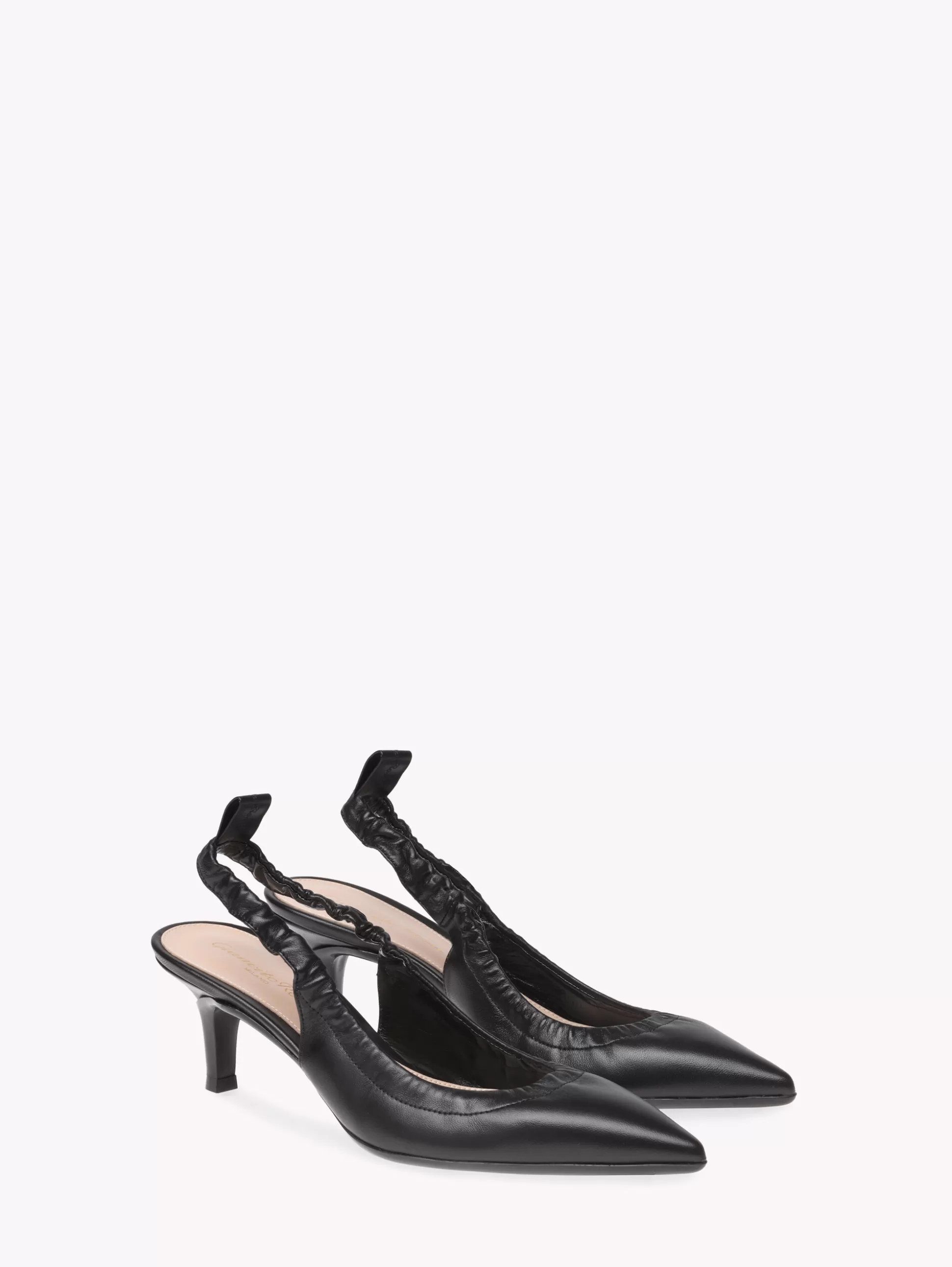 Gianvito Rossi Pumps-ALINA SLINGBACK BLACK LEATHER