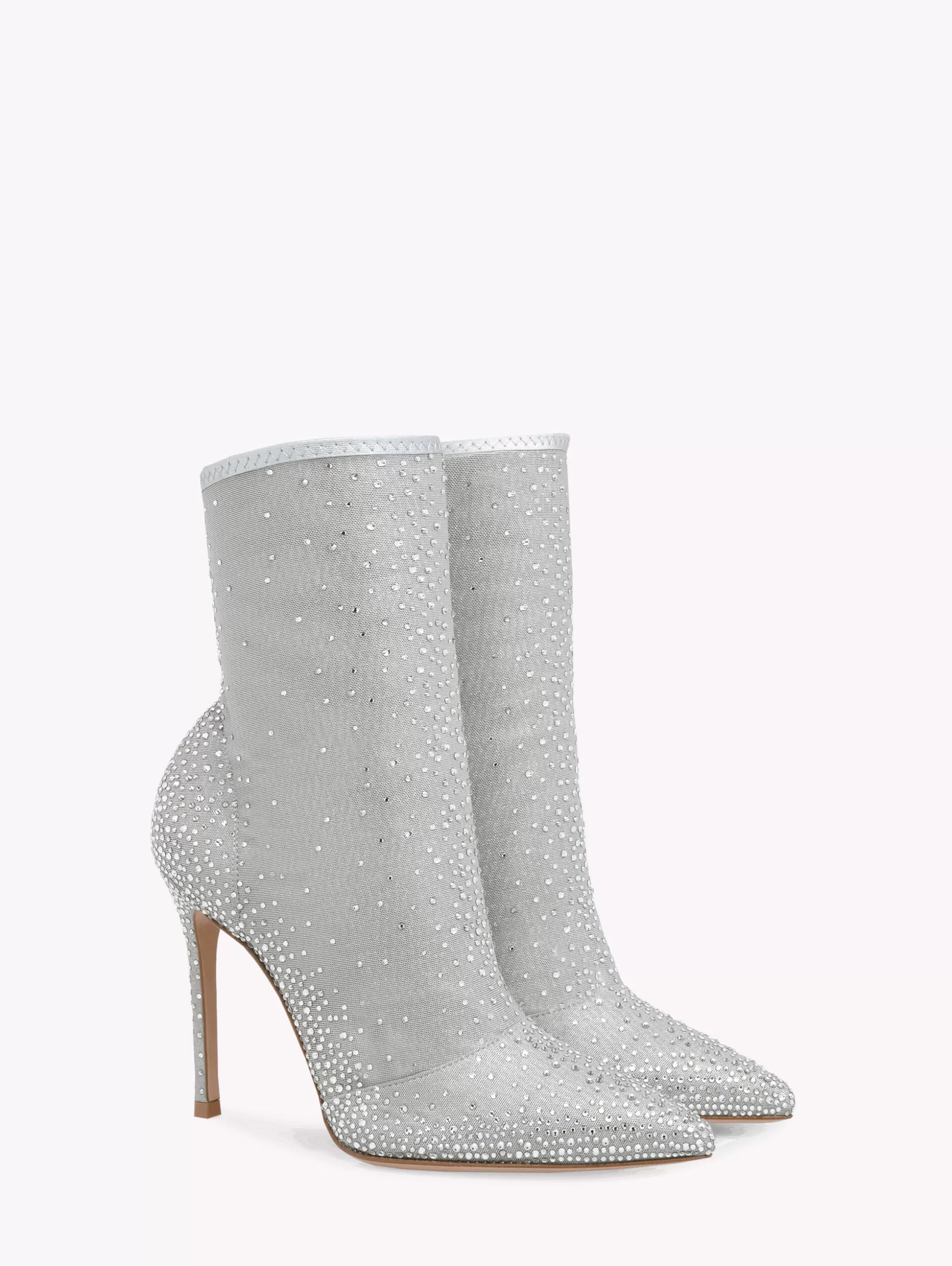 Gianvito Rossi Booties-AURORA SILVER