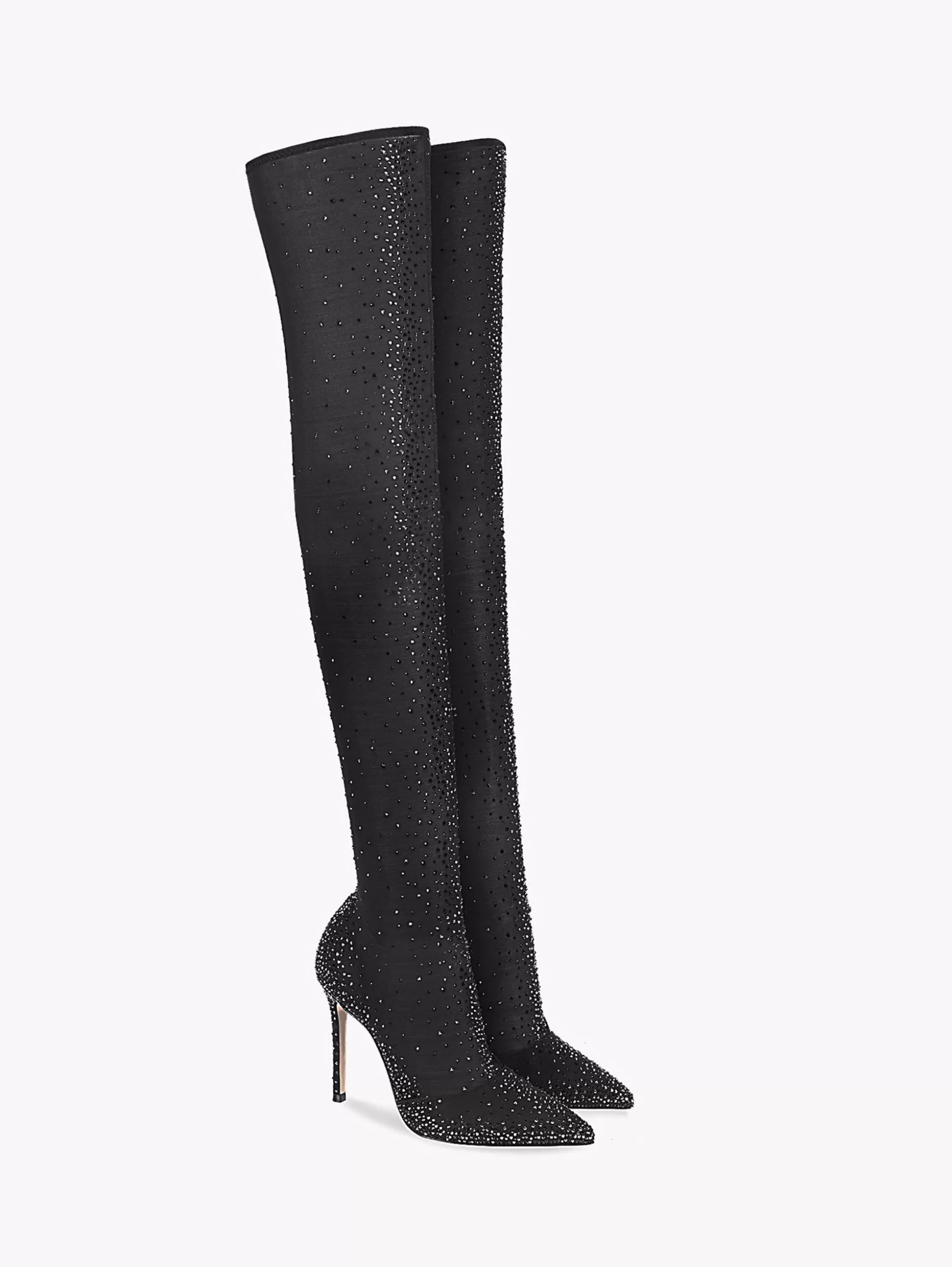 Gianvito Rossi Boots-AURORA CUISSARD BLACK