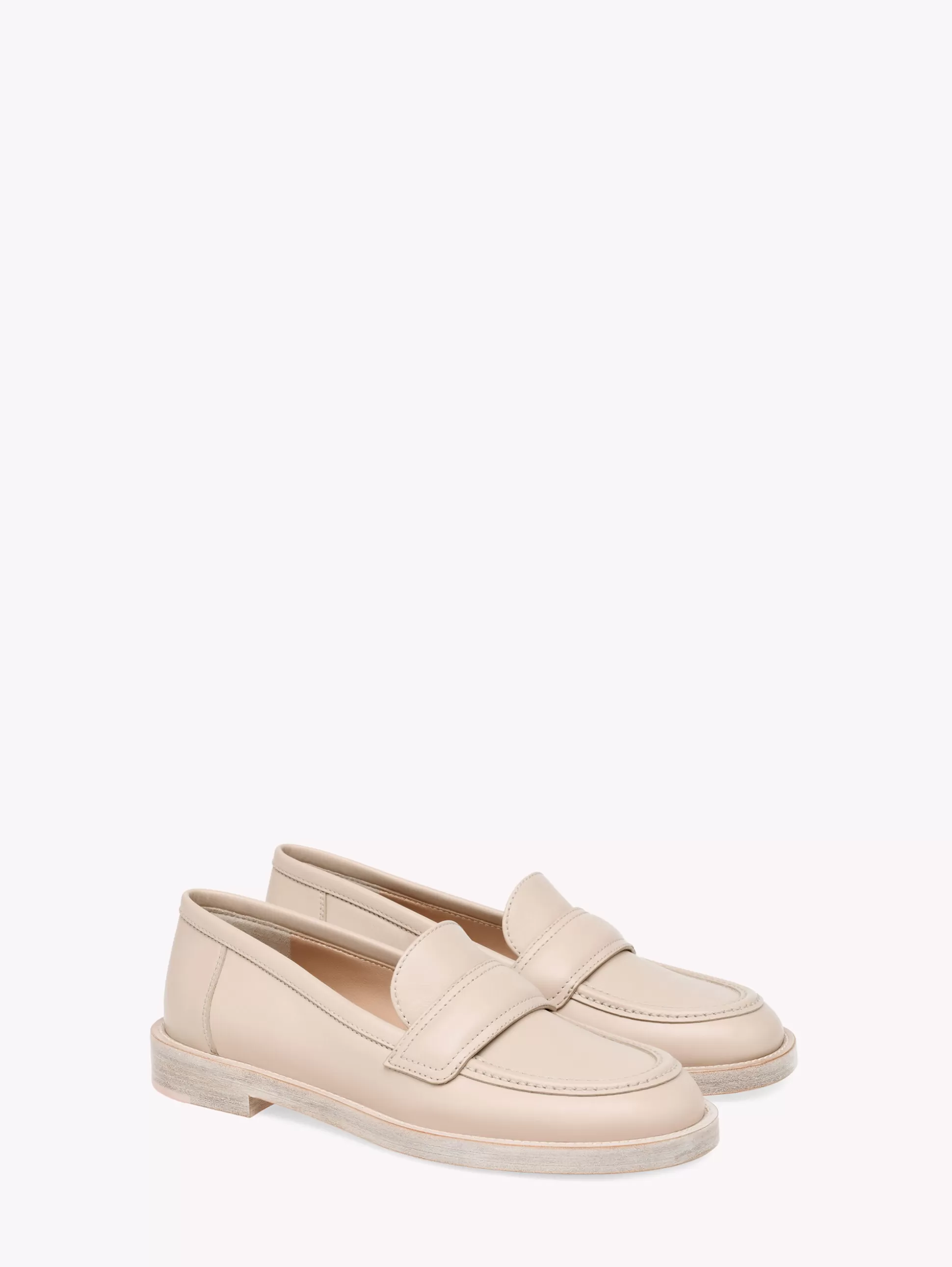 Gianvito Rossi Flats-BEDFORD MOUSSE BEIGE CALF