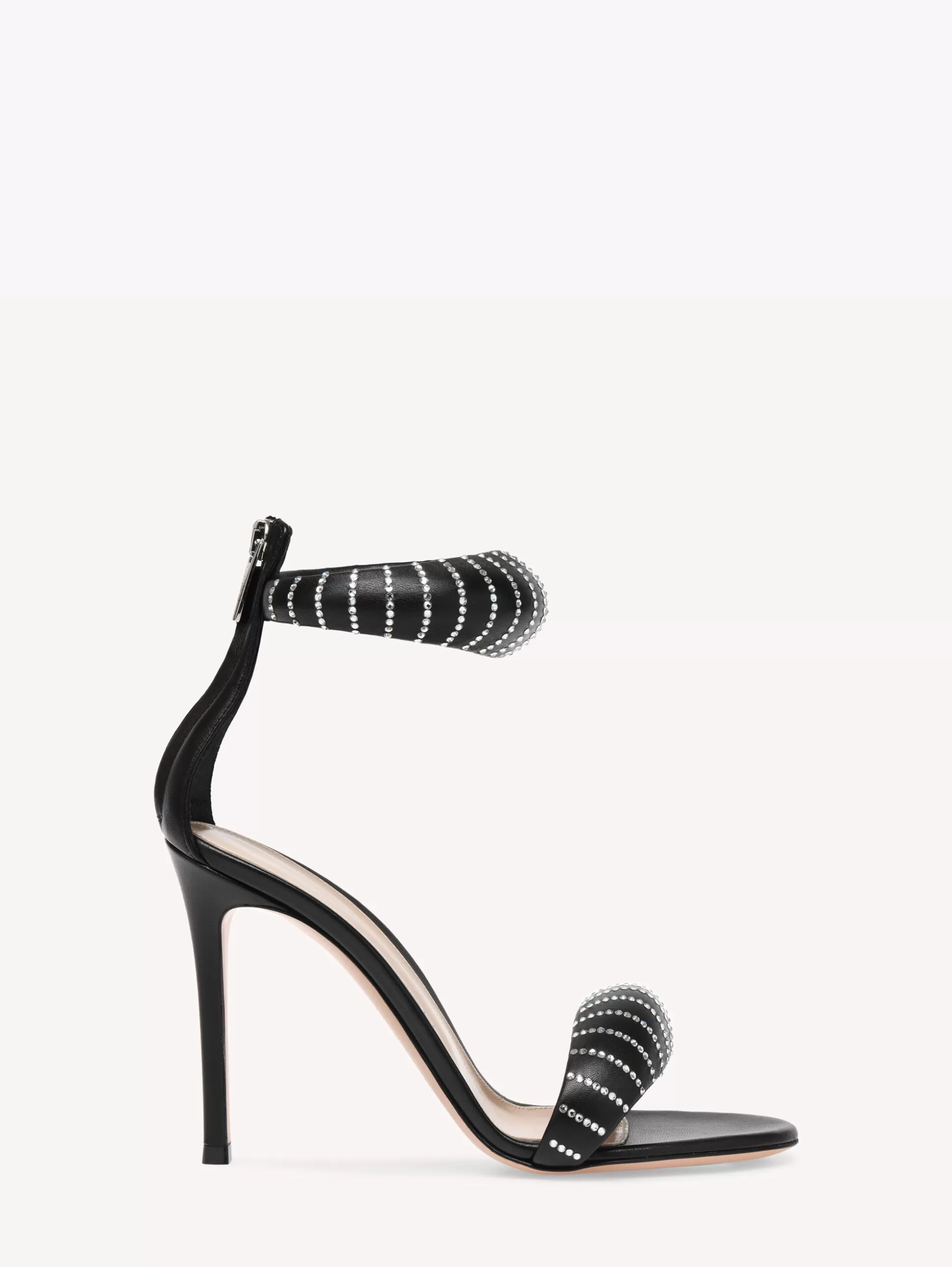 Gianvito Rossi Sandals | Bijoux-BIJOUX CRYSTAL BLACK LEATHER