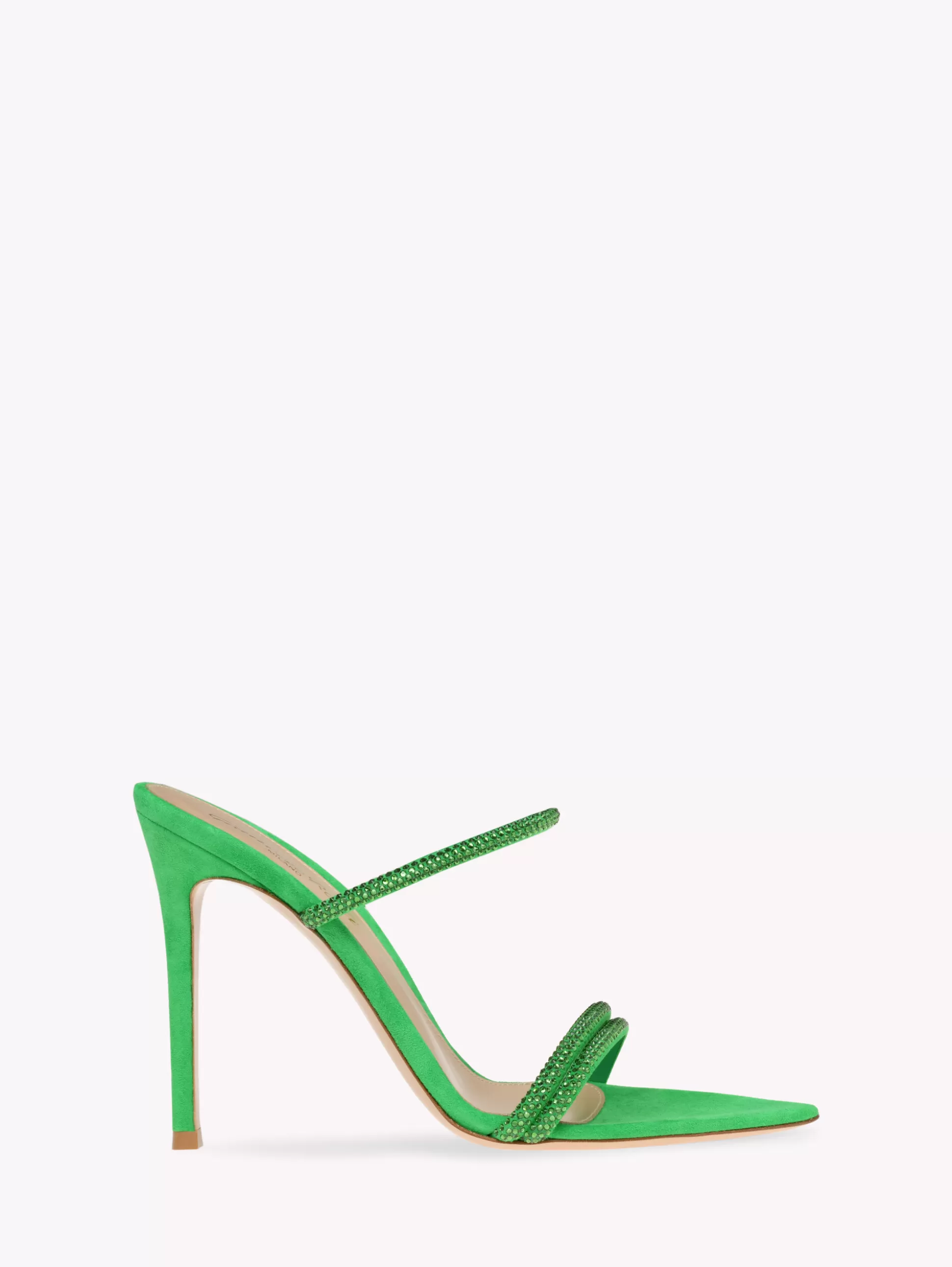 Gianvito Rossi Mules-CANNES GREEN SUEDE