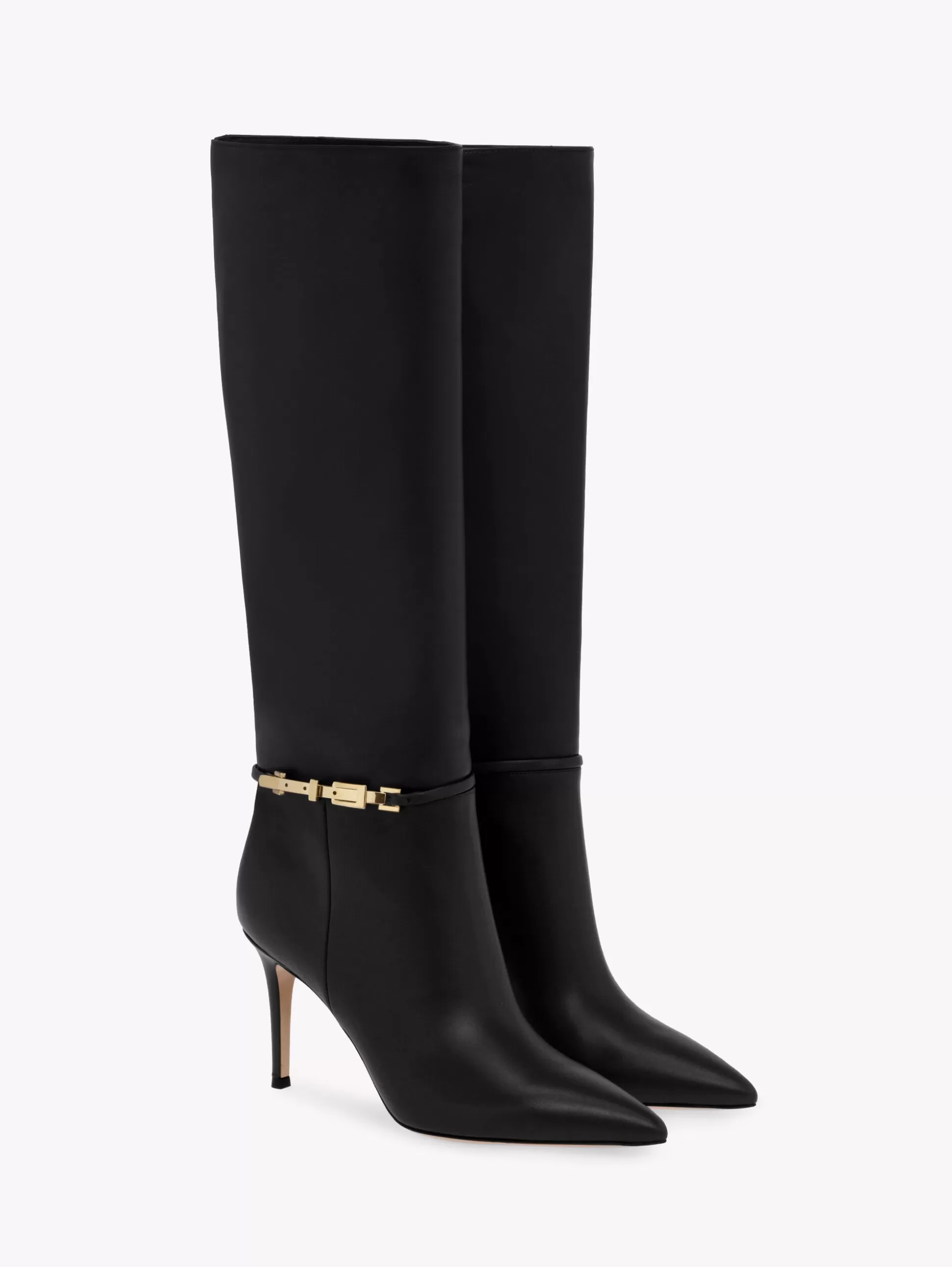 Gianvito Rossi Boots-CARREY 85 BLACK LEATHER