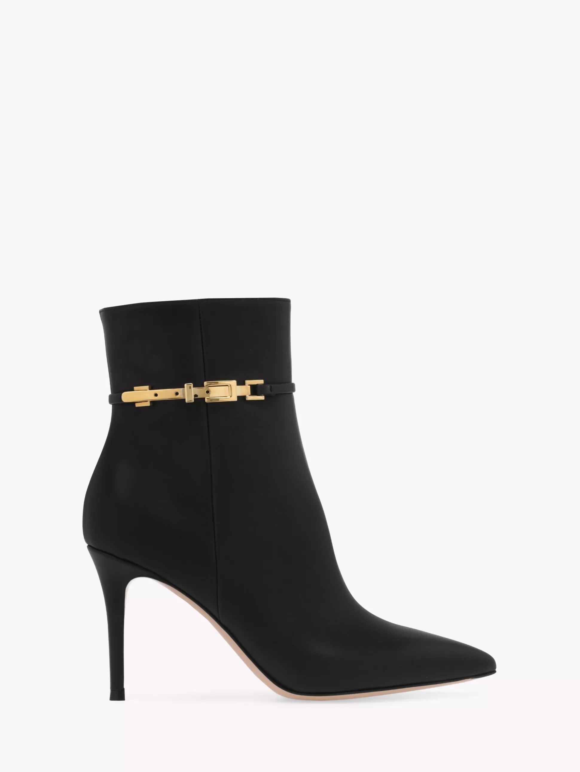 Gianvito Rossi Booties-CARREY BOOTIE 85 BLACK LEATHER