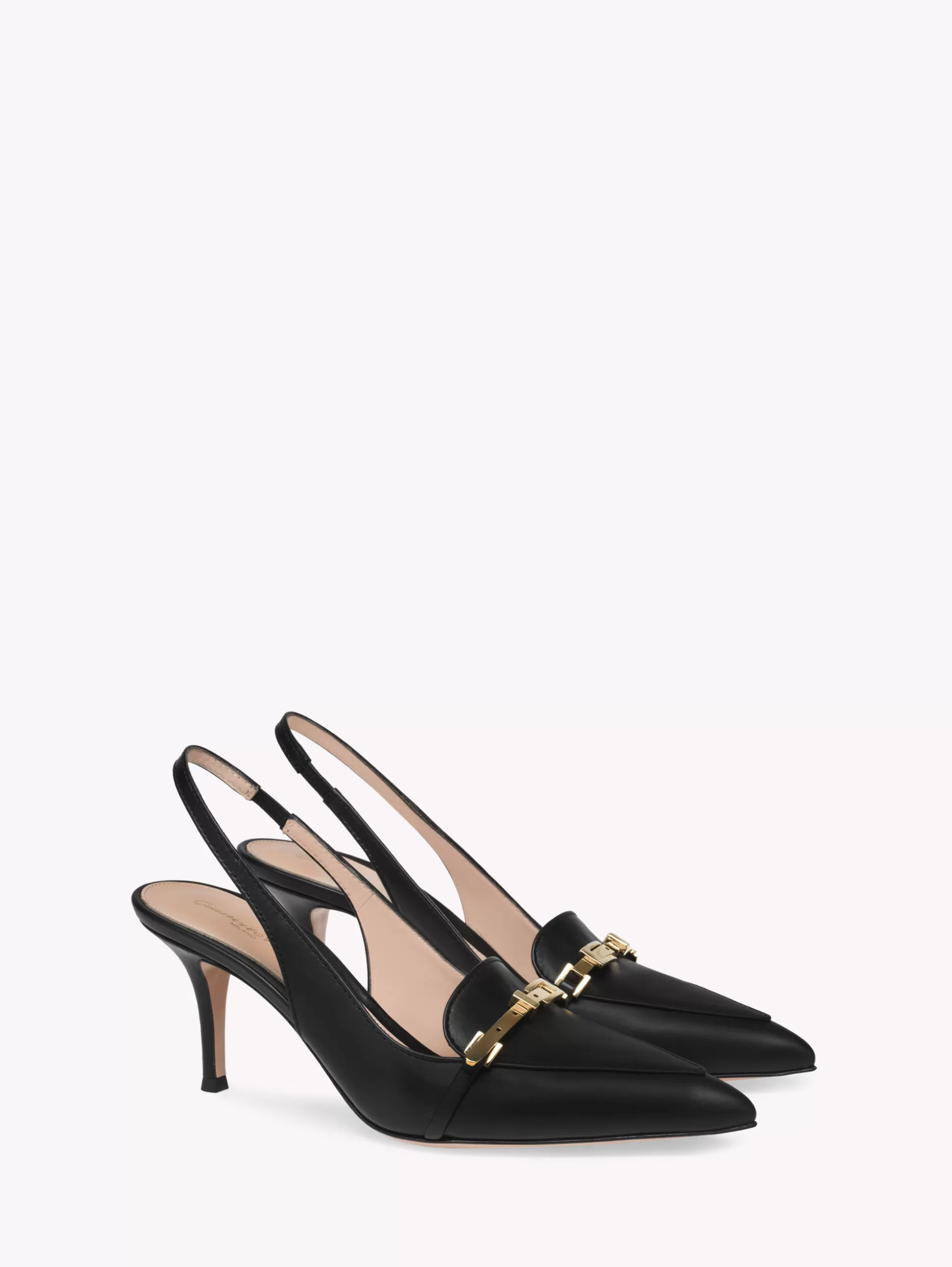 Gianvito Rossi Pumps-CARREY SLING 70 BLACK LEATHER