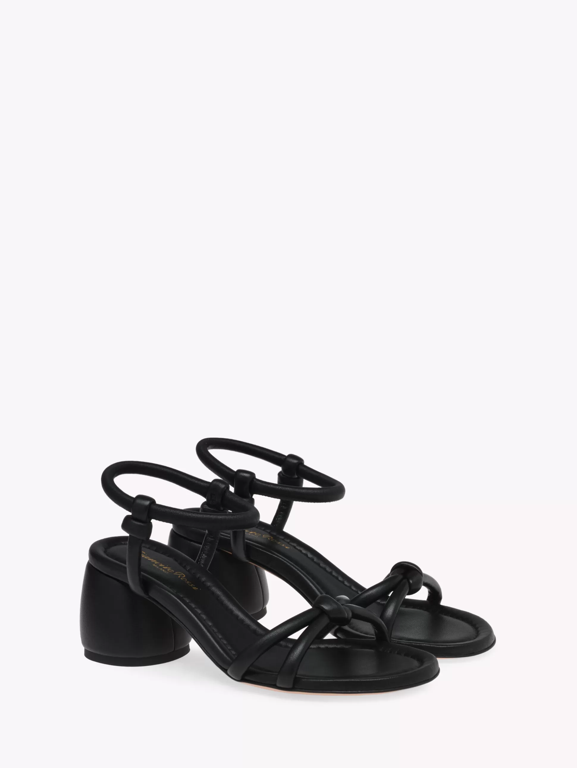 Gianvito Rossi Sandals-CASSIS BLACK LEATHER