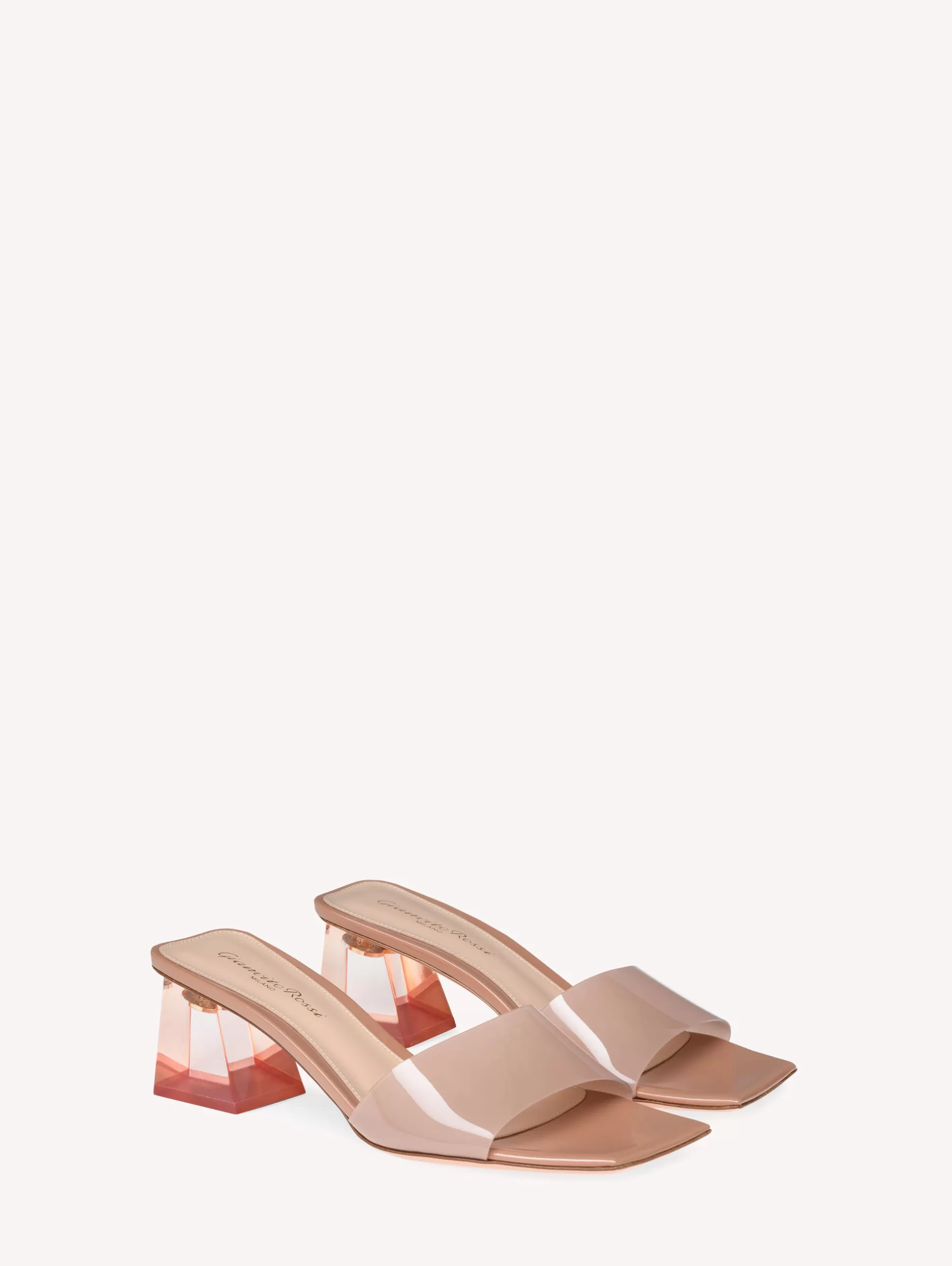 Gianvito Rossi Mules | Plexi-COSMIC PINK