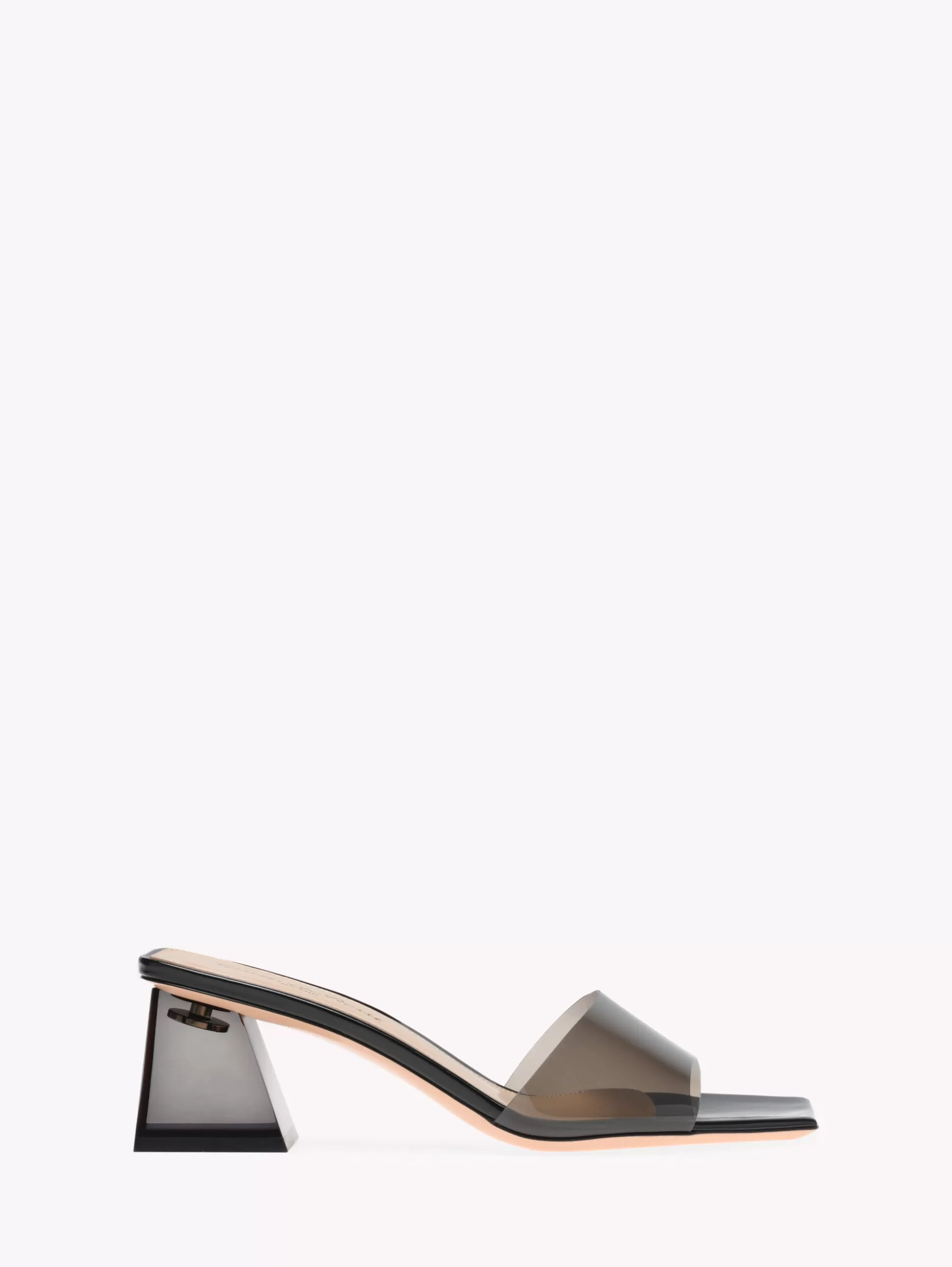 Gianvito Rossi Mules | Plexi-COSMIC BLACK