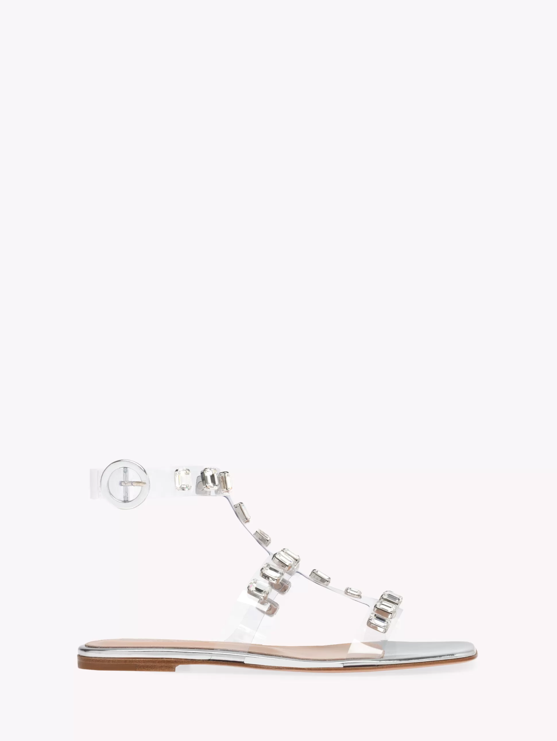 Gianvito Rossi Flats | Sandals-CRYSTAL CRASH 05 SILVER