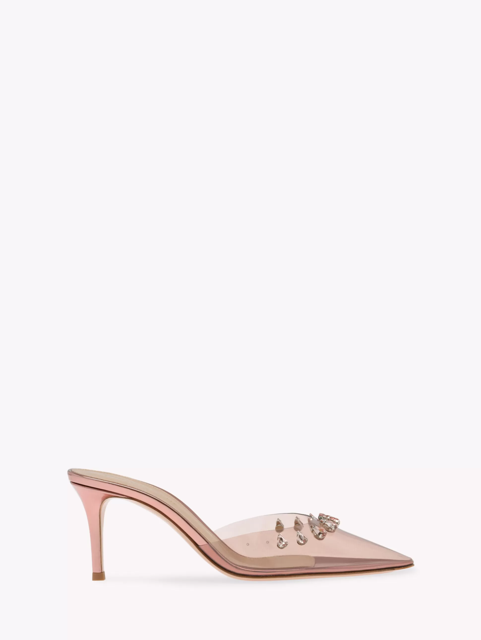 Gianvito Rossi Mules-CRYSTAL DROP PINK