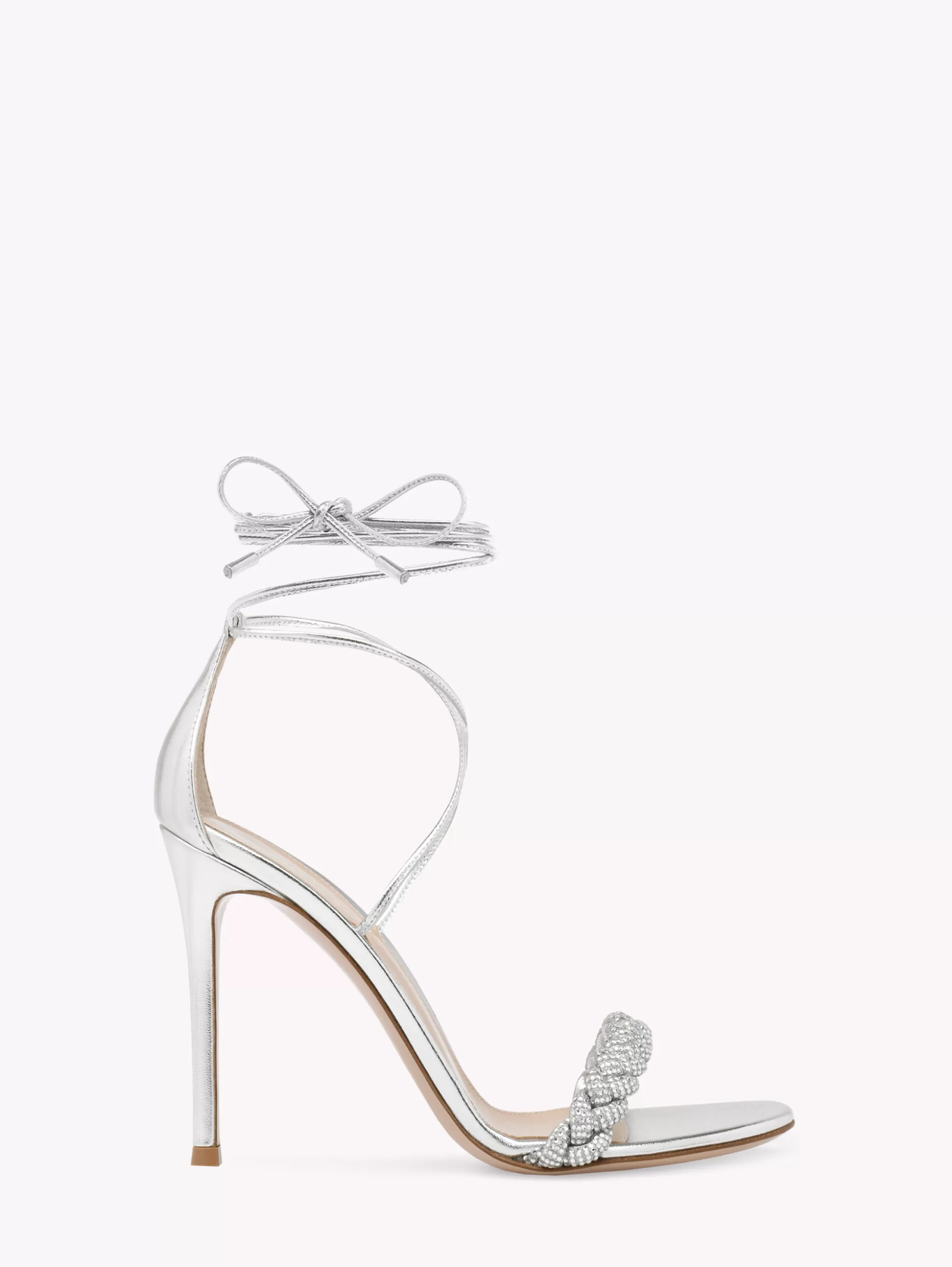 Gianvito Rossi Sandals-CRYSTAL LEOMI SILVER