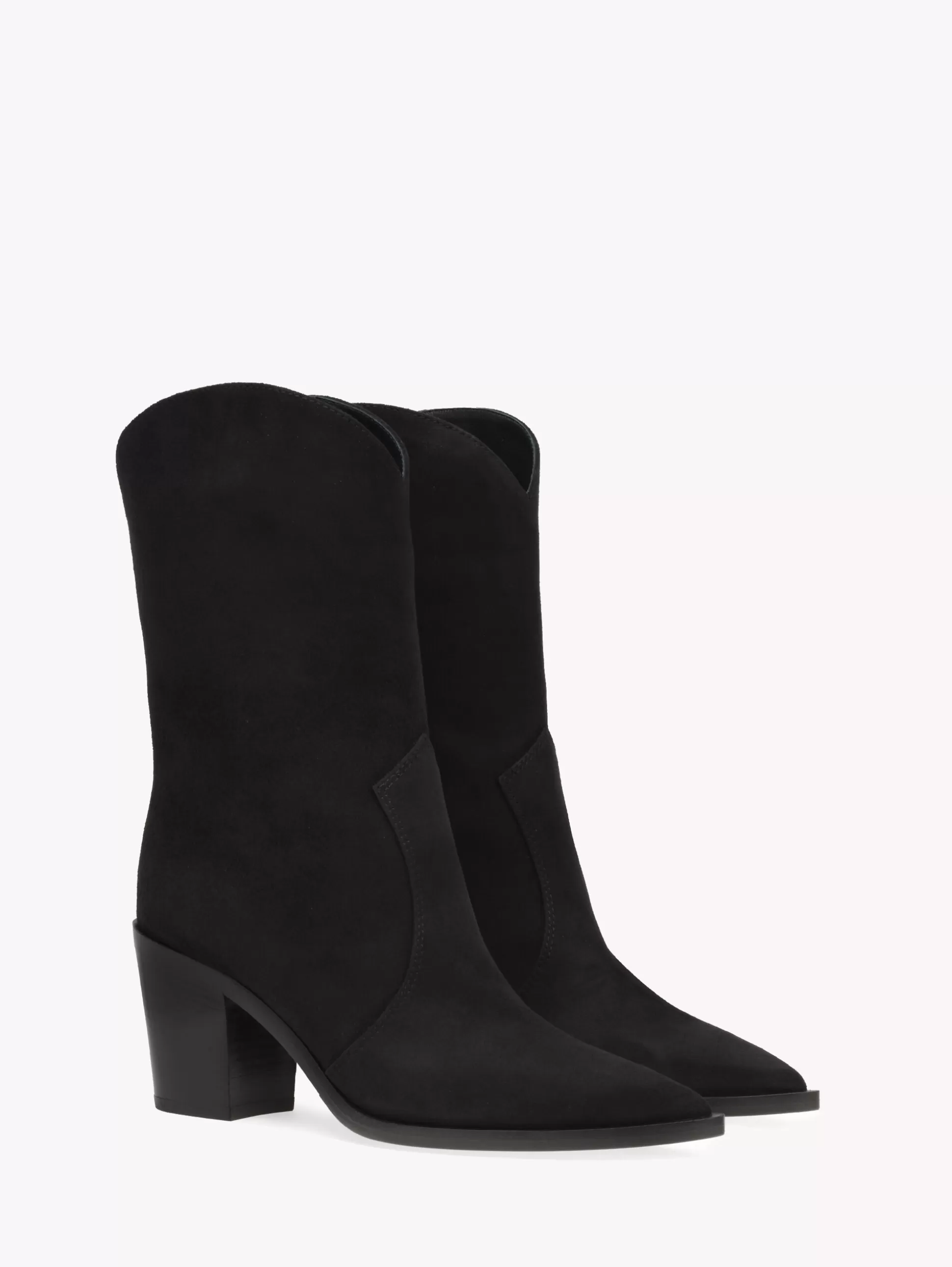 Gianvito Rossi Booties-DENVER BLACK SUEDE