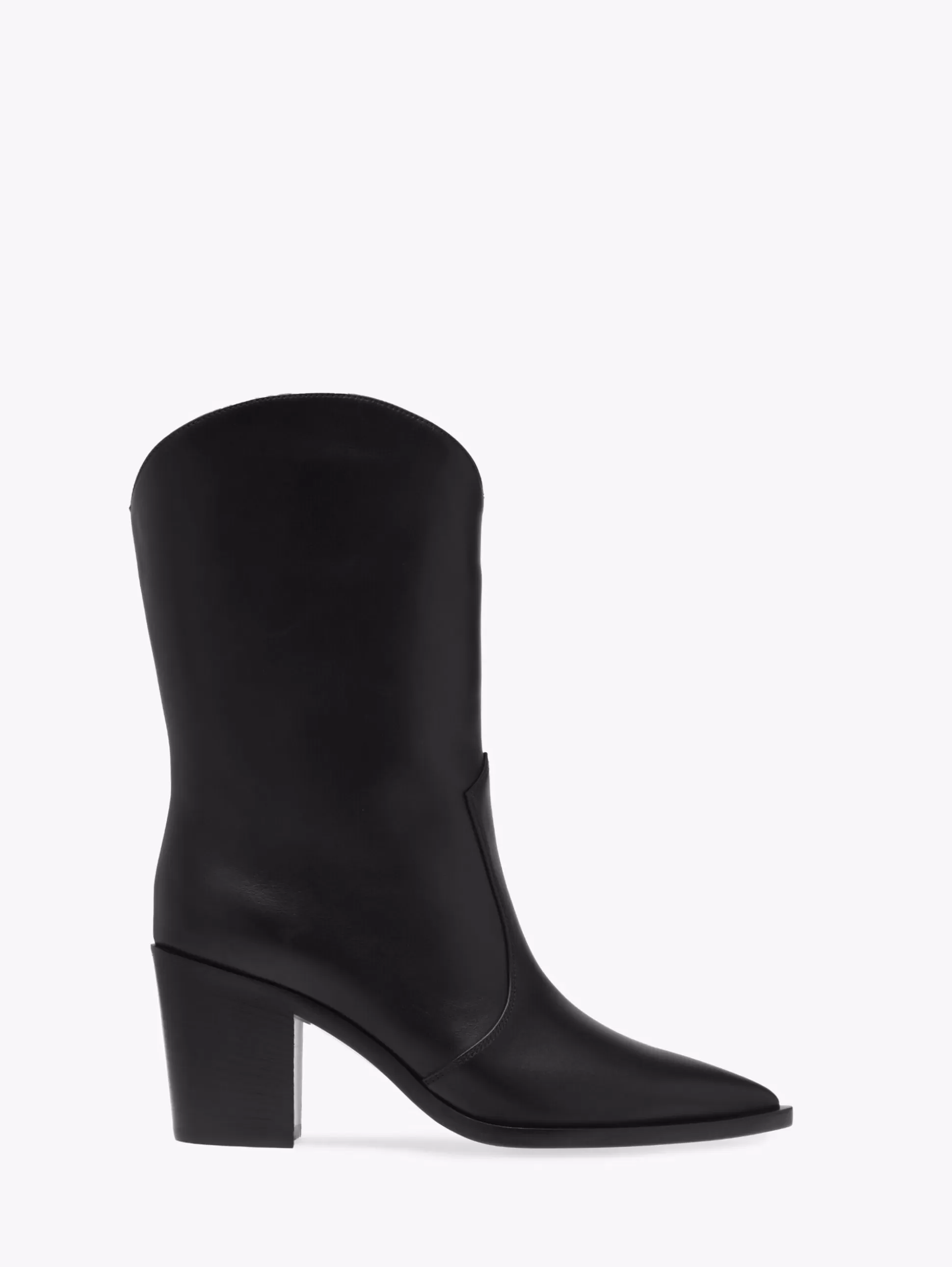 Gianvito Rossi Booties-DENVER BLACK LEATHER