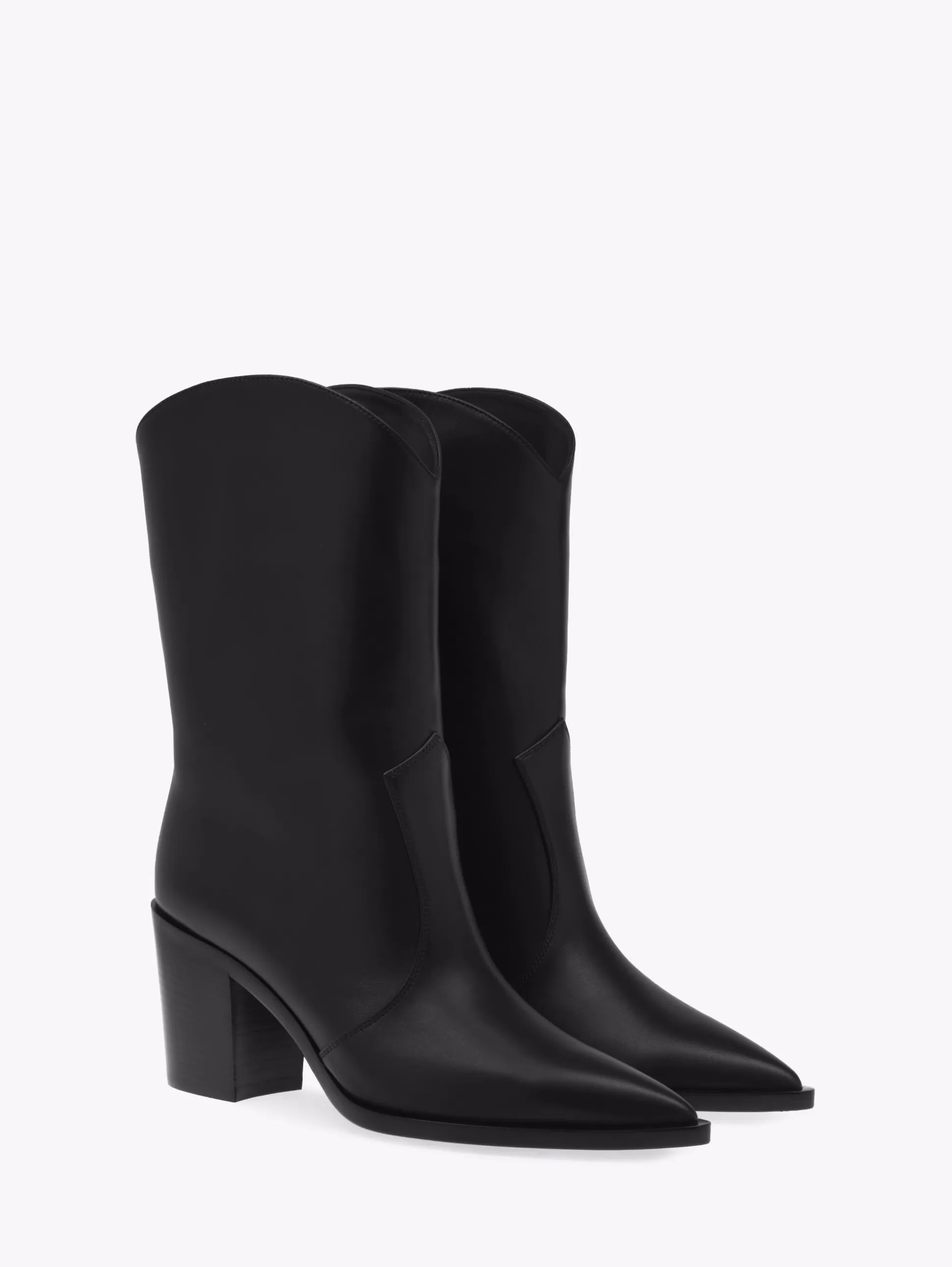 Gianvito Rossi Booties-DENVER BLACK LEATHER