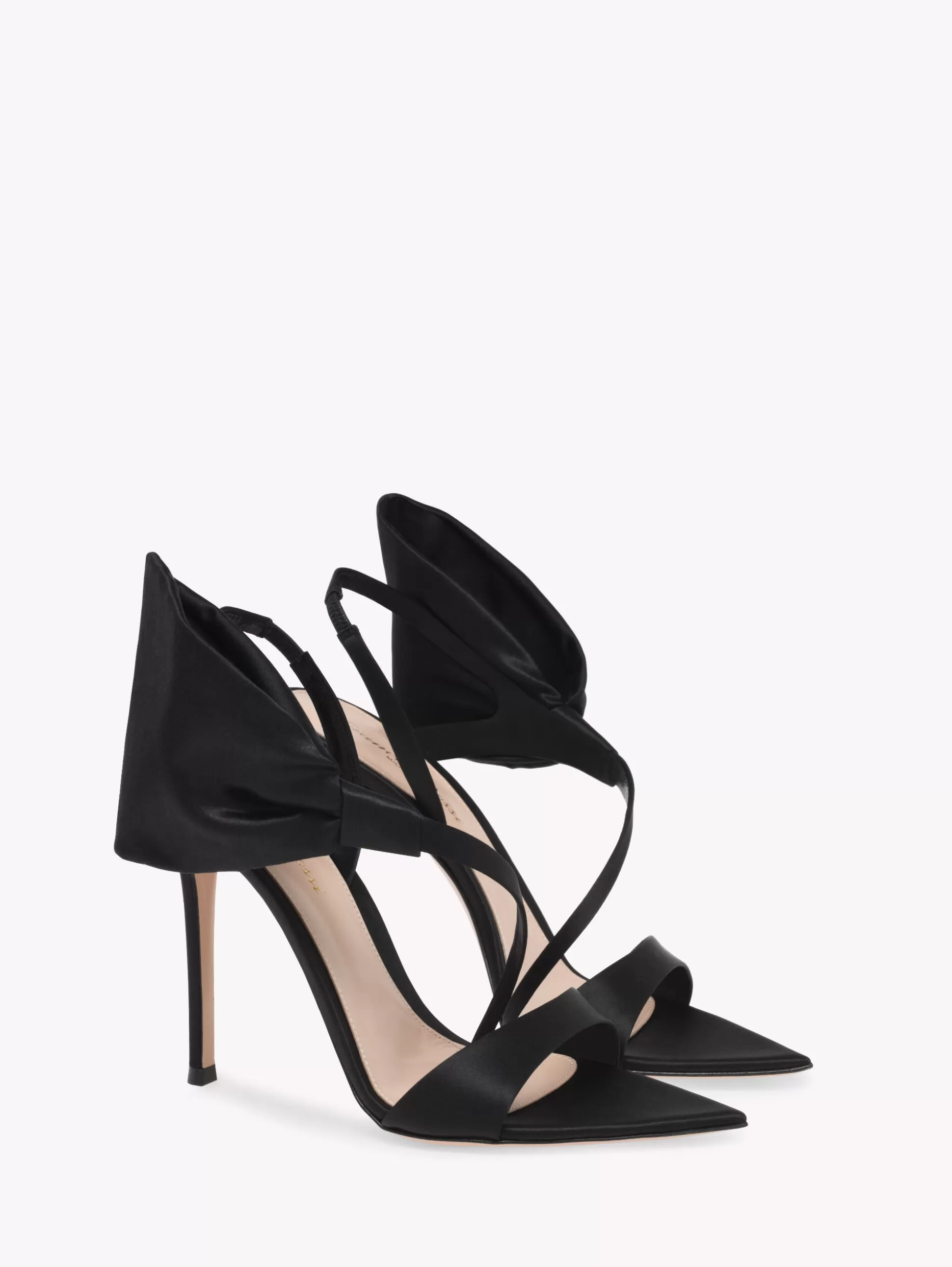 Gianvito Rossi Sandals-DOSITEA BLACK SATIN