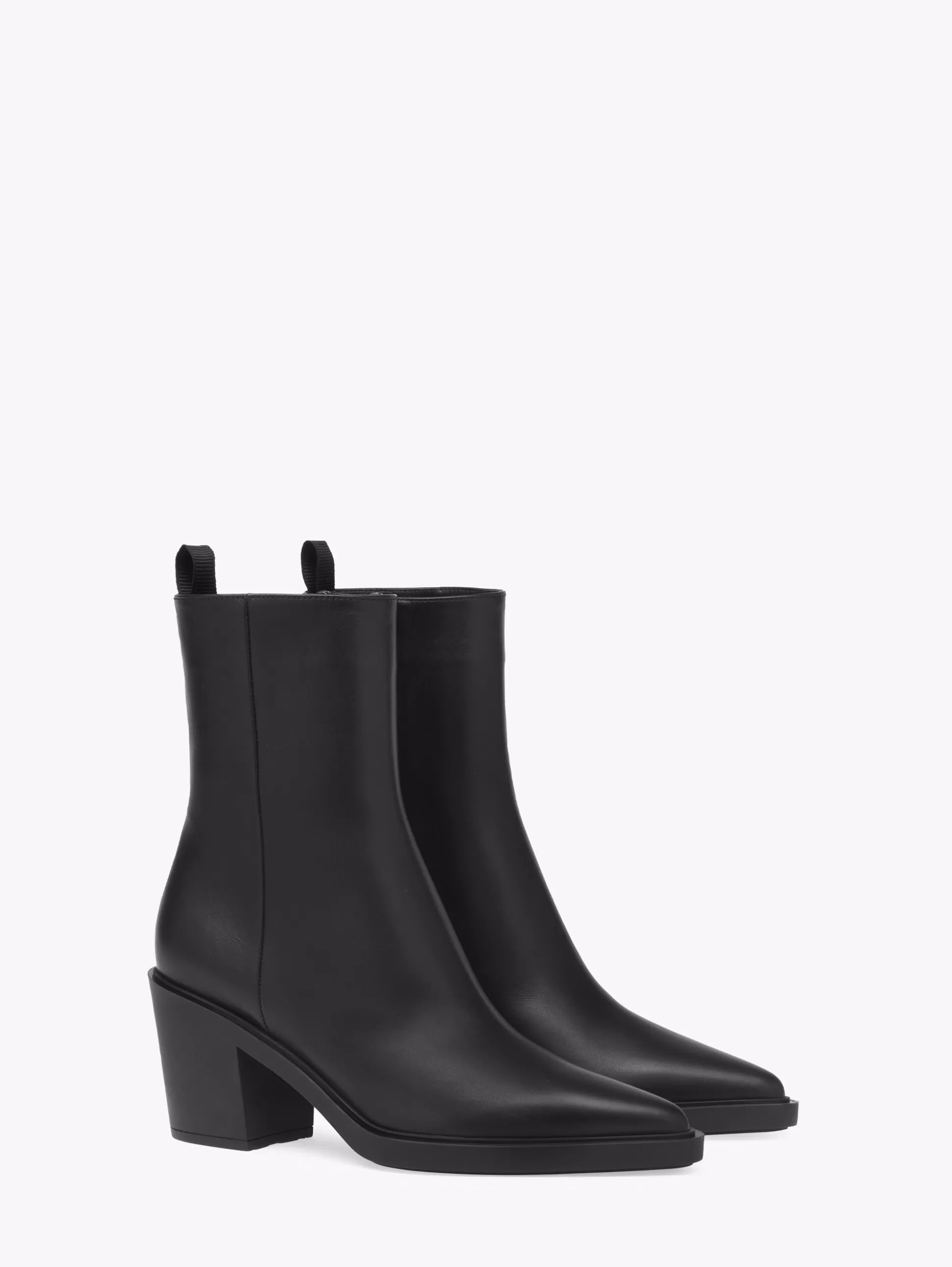 Gianvito Rossi Booties-DYLAN BLACK LEATHER