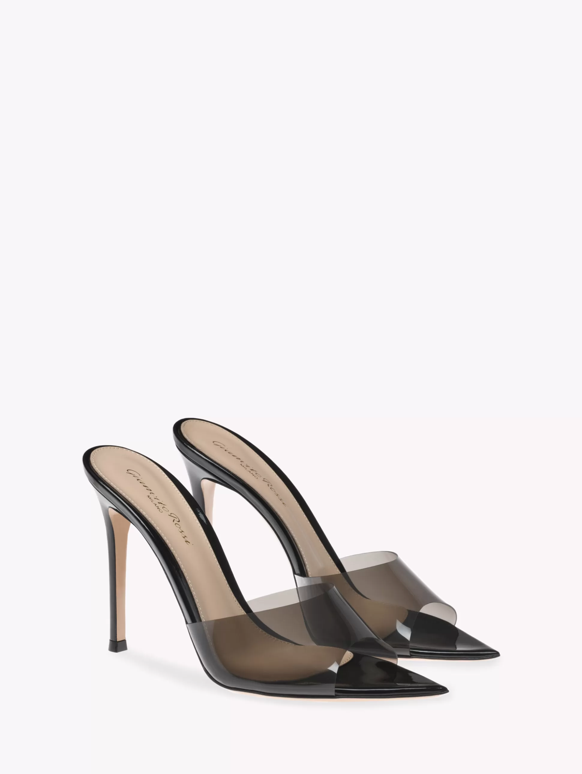 Gianvito Rossi Mules | Plexi-ELLE BLACK