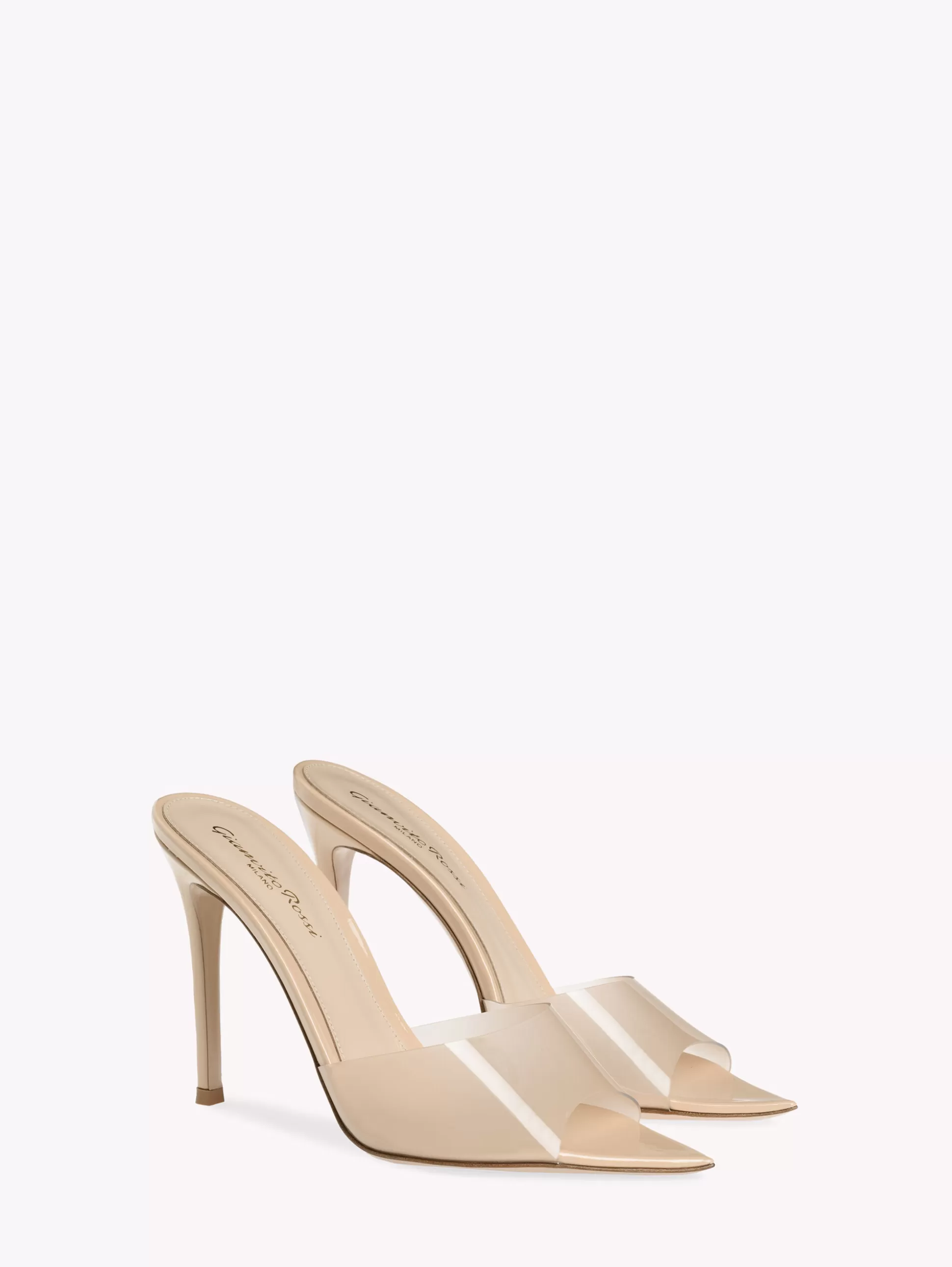 Gianvito Rossi Mules | Plexi-ELLE NEUTRALS