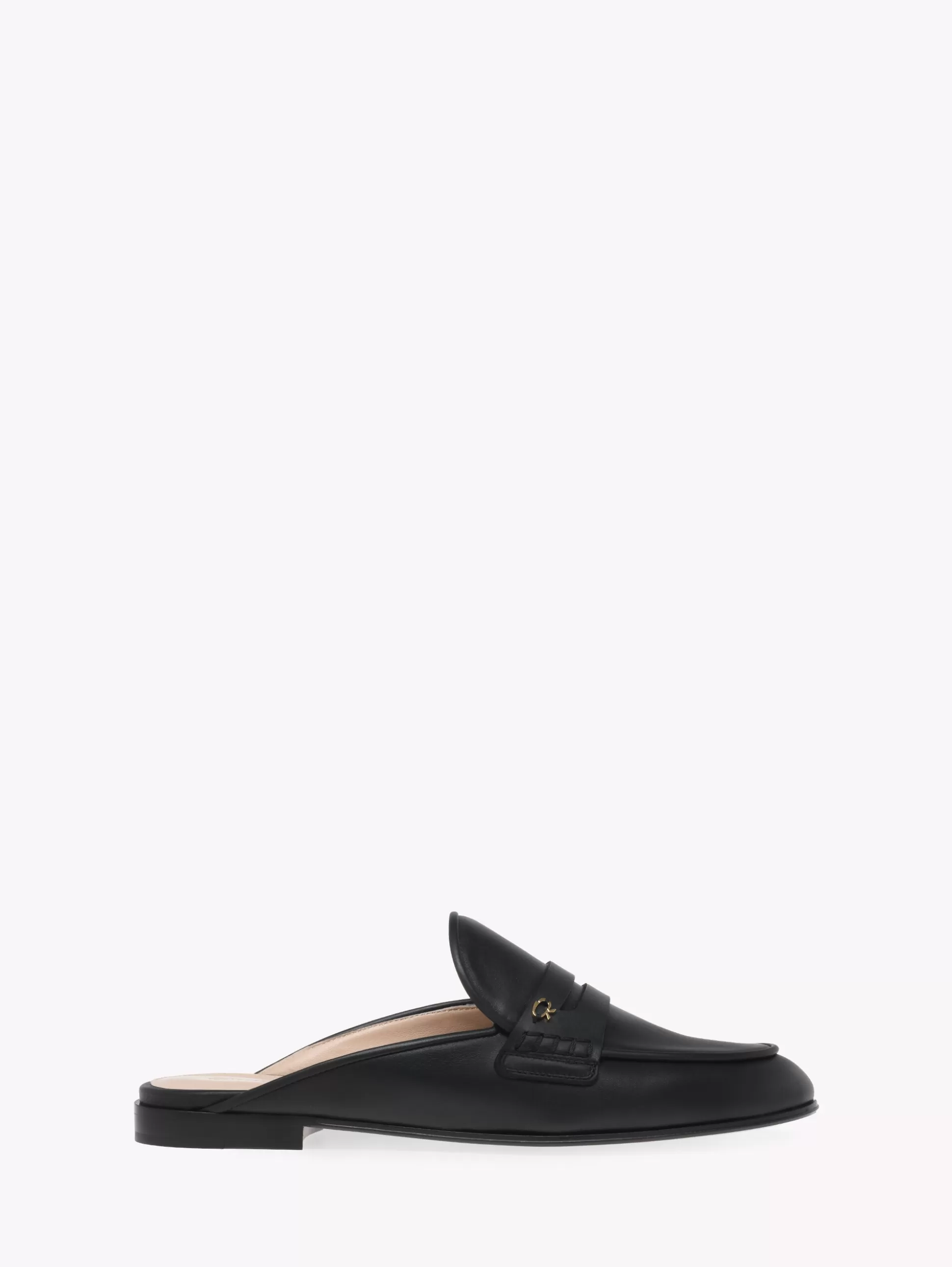 Gianvito Rossi Mules-FLORIO BLACK LEATHER