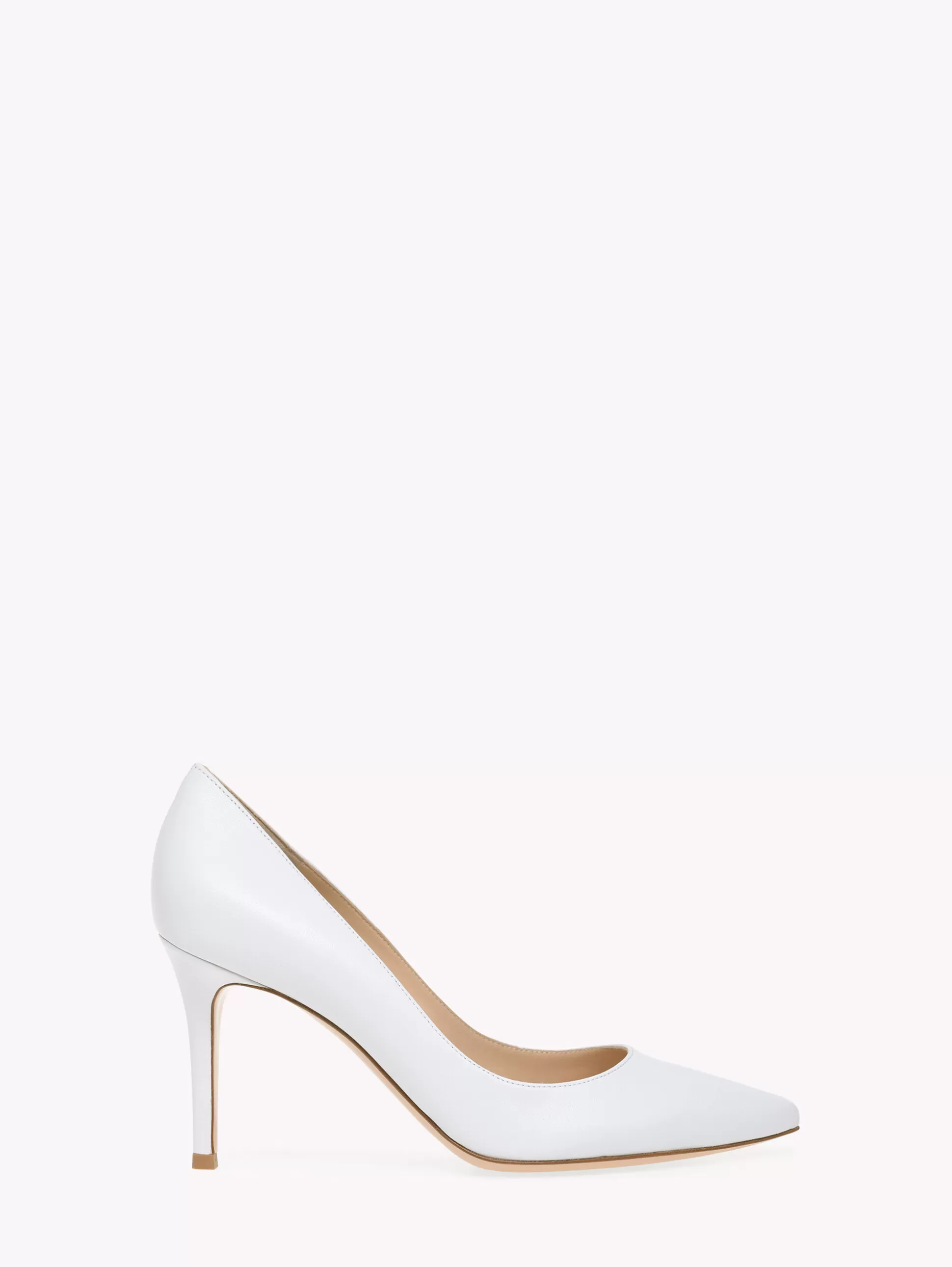 Gianvito Rossi Pumps | TIMELESSLY CLASSIC-GIANVITO 85 WHITE LEATHER