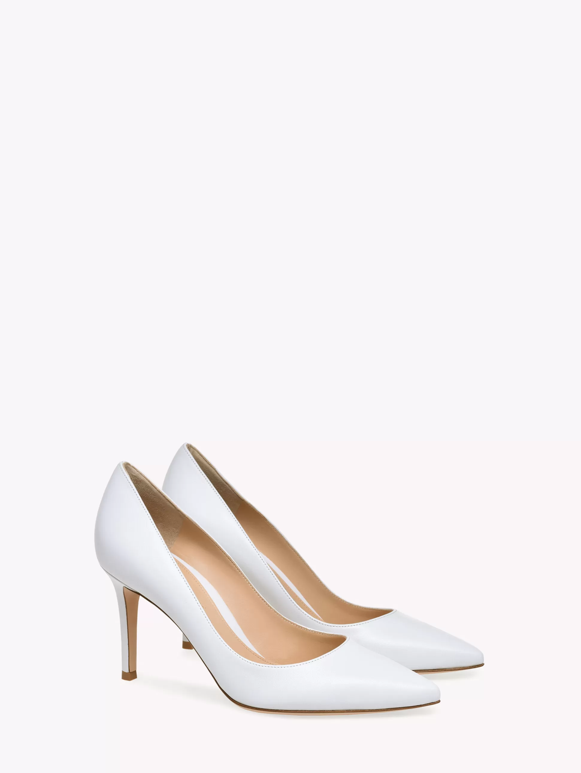 Gianvito Rossi Pumps | TIMELESSLY CLASSIC-GIANVITO 85 WHITE LEATHER