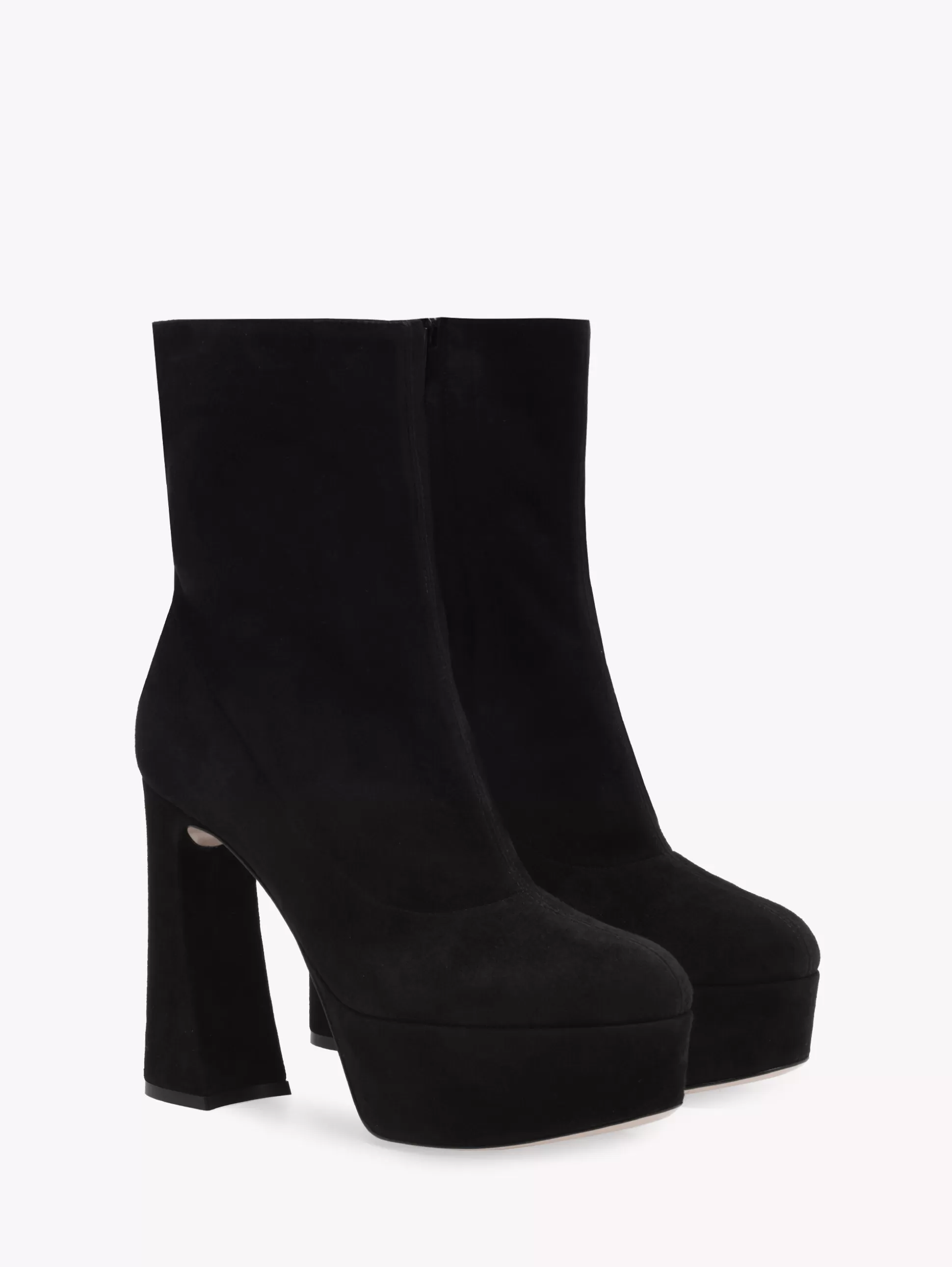 Gianvito Rossi Booties-HOLLY BOOTIE BLACK SUEDE