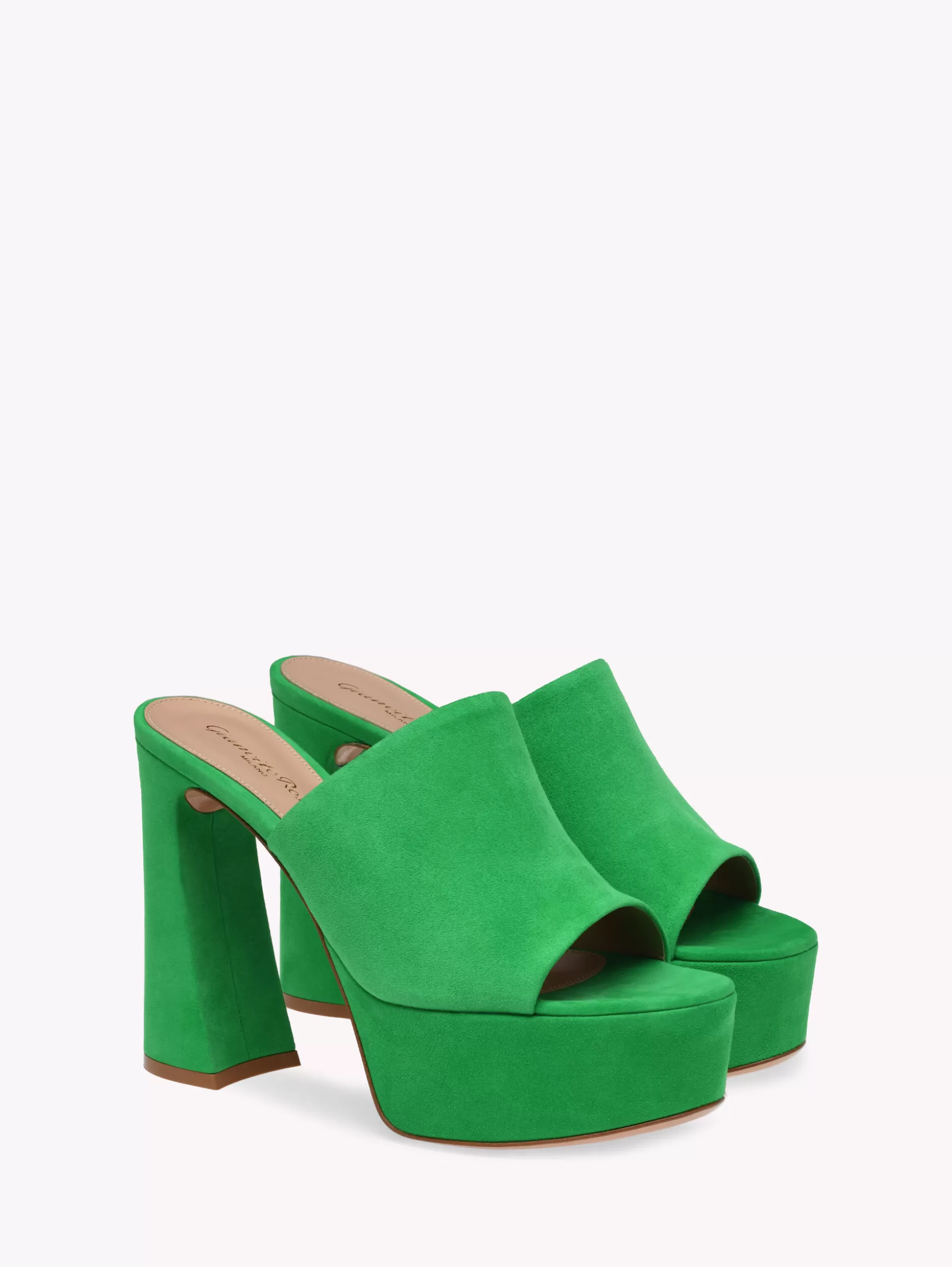 Gianvito Rossi Mules-HOLLY MULE GREEN SUEDE