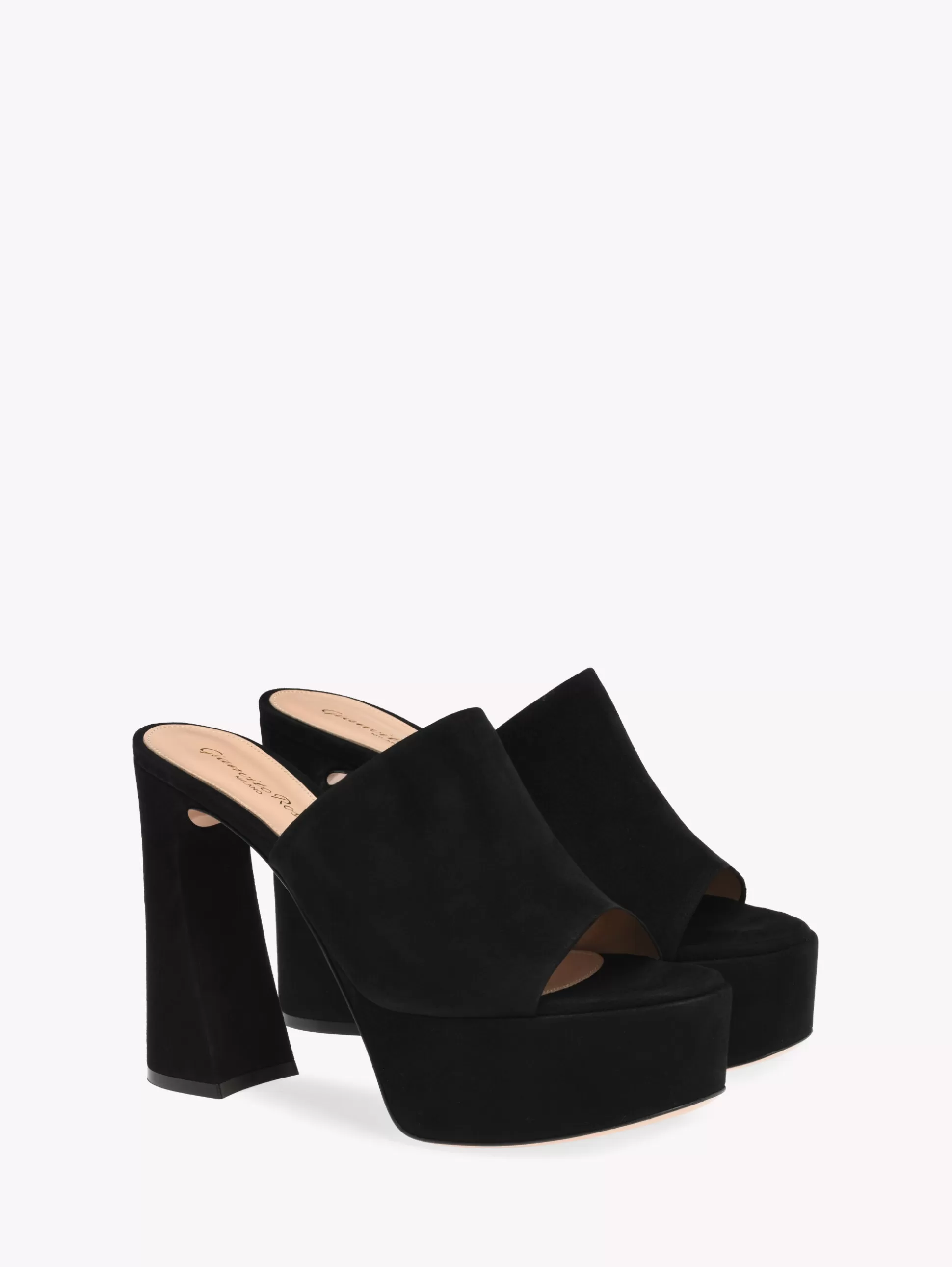 Gianvito Rossi Mules-HOLLY MULE BLACK SUEDE