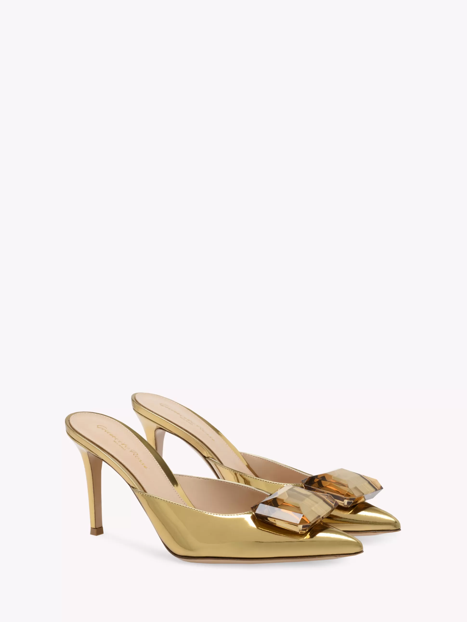 Gianvito Rossi Mules | Jaipur-JAIPUR MULE 85 GOLD