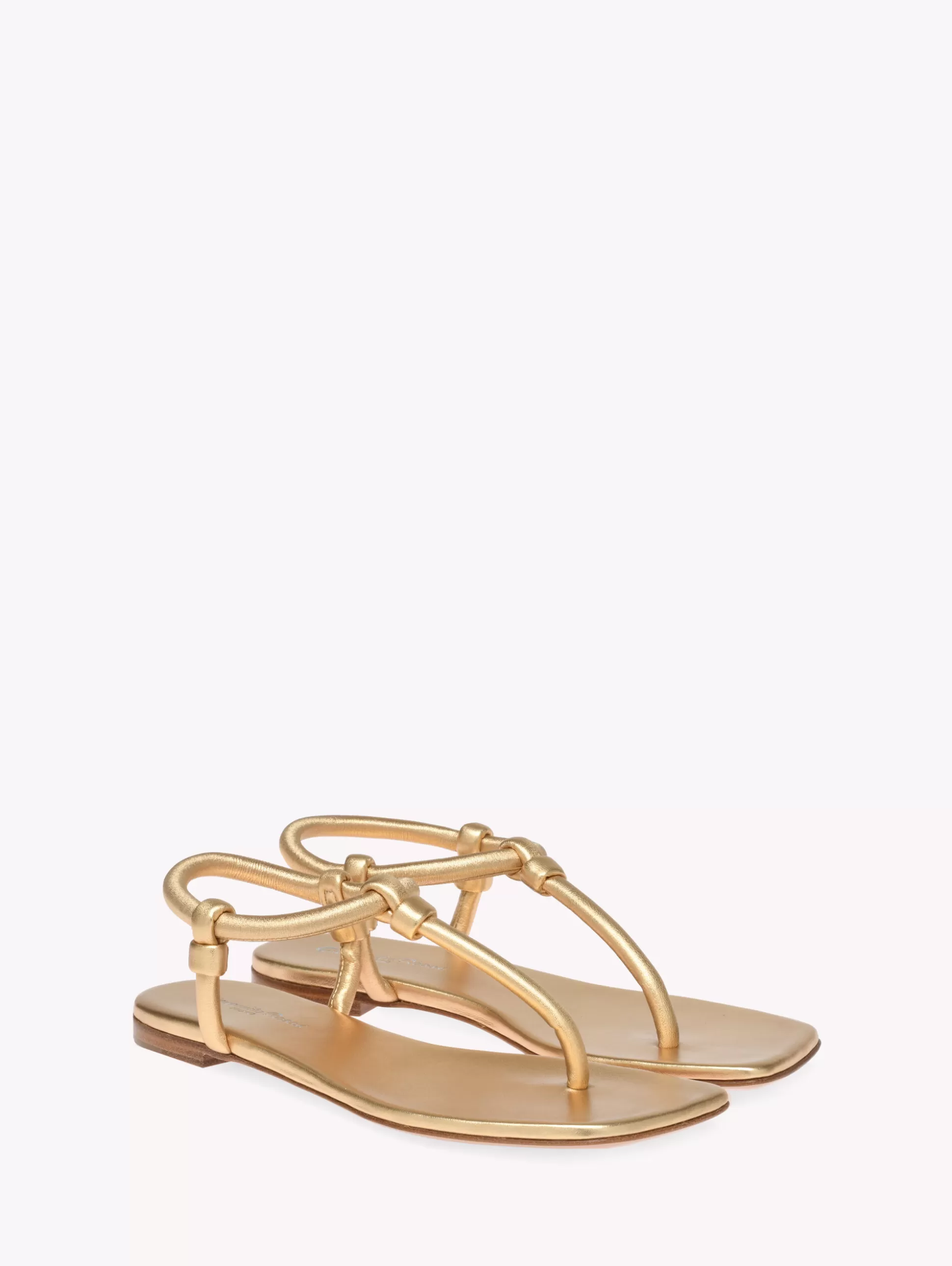 Gianvito Rossi Flats-JUNO THONG 05 GOLD