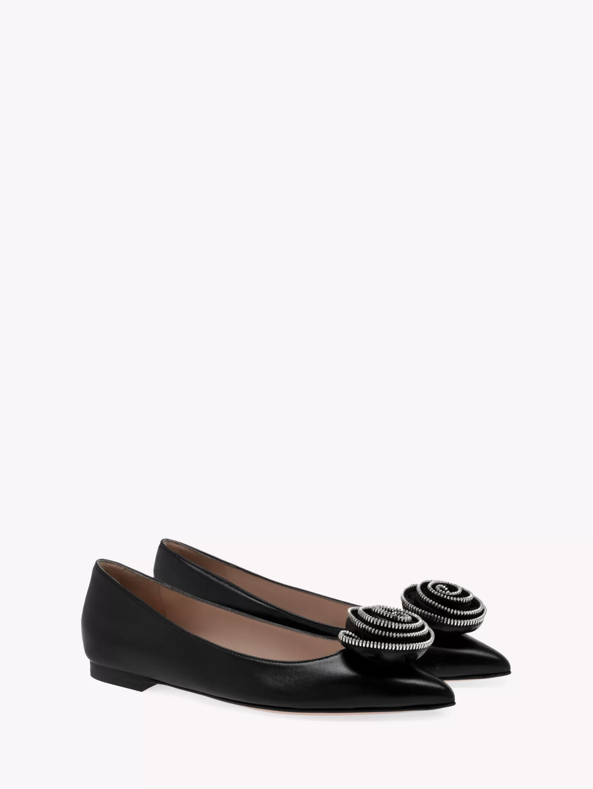 Gianvito Rossi Flats-KARINA 05 BLACK LEATHER