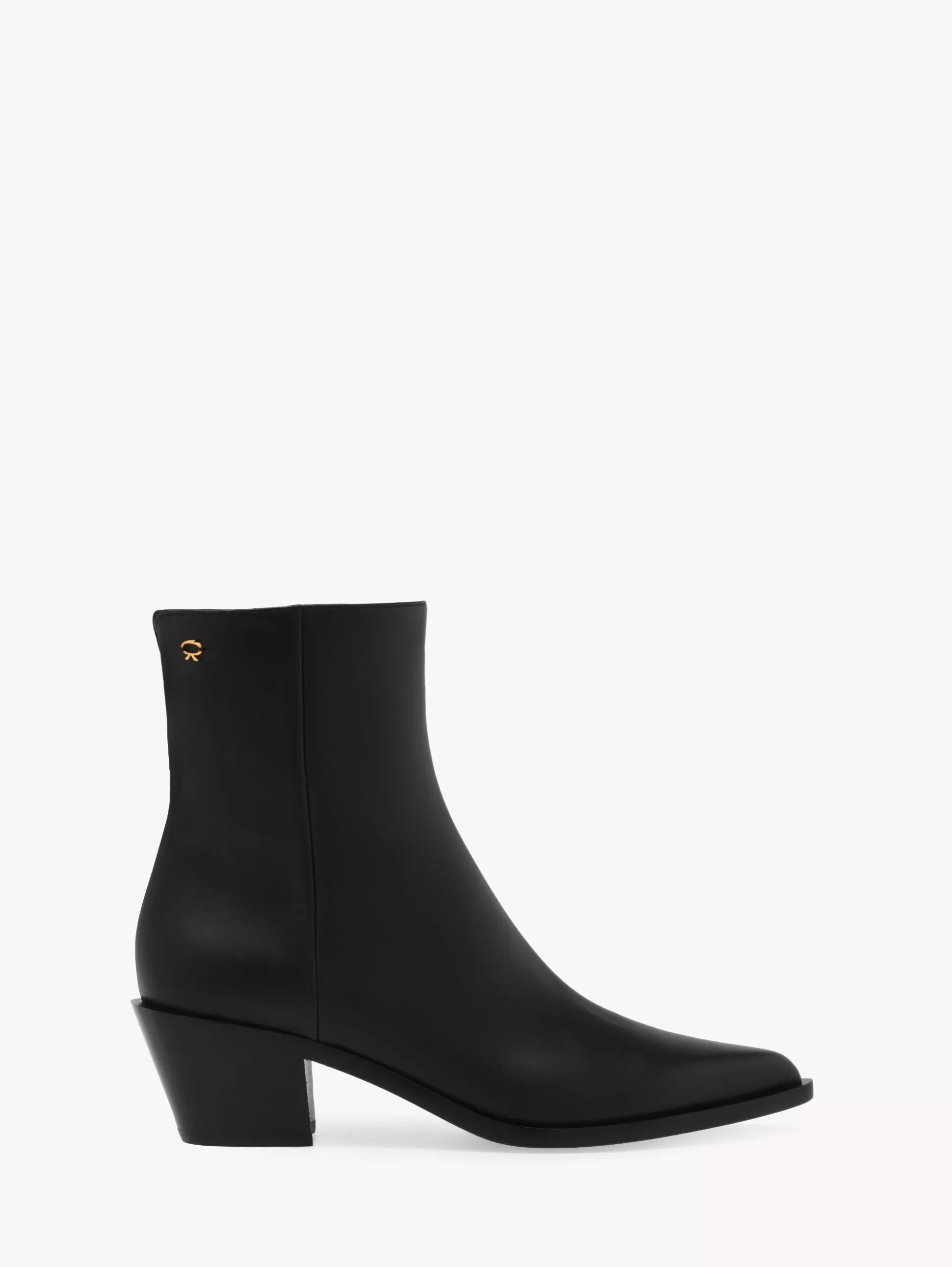 Gianvito Rossi Booties-KINNEY BLACK LEATHER