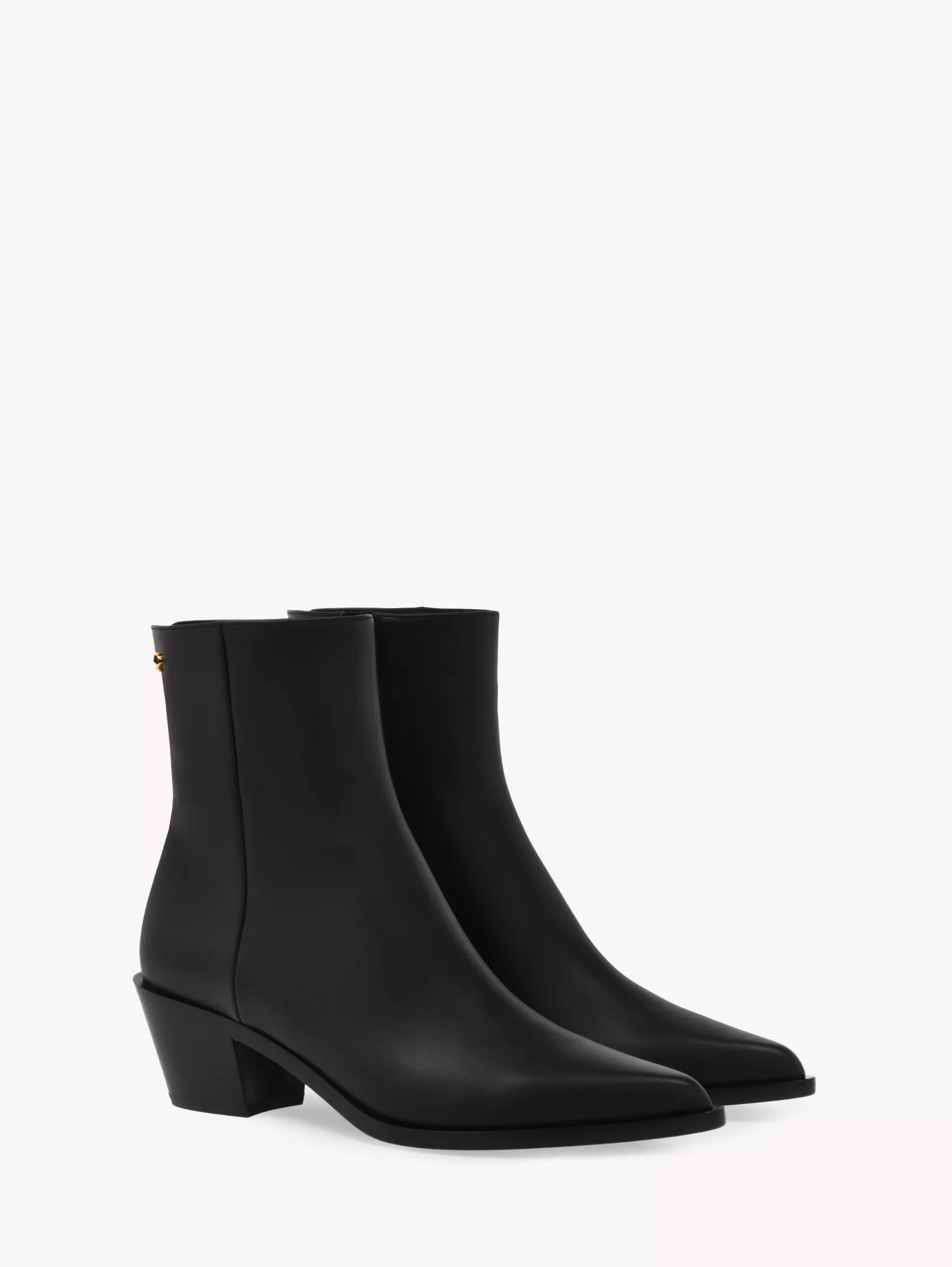 Gianvito Rossi Booties-KINNEY BLACK LEATHER