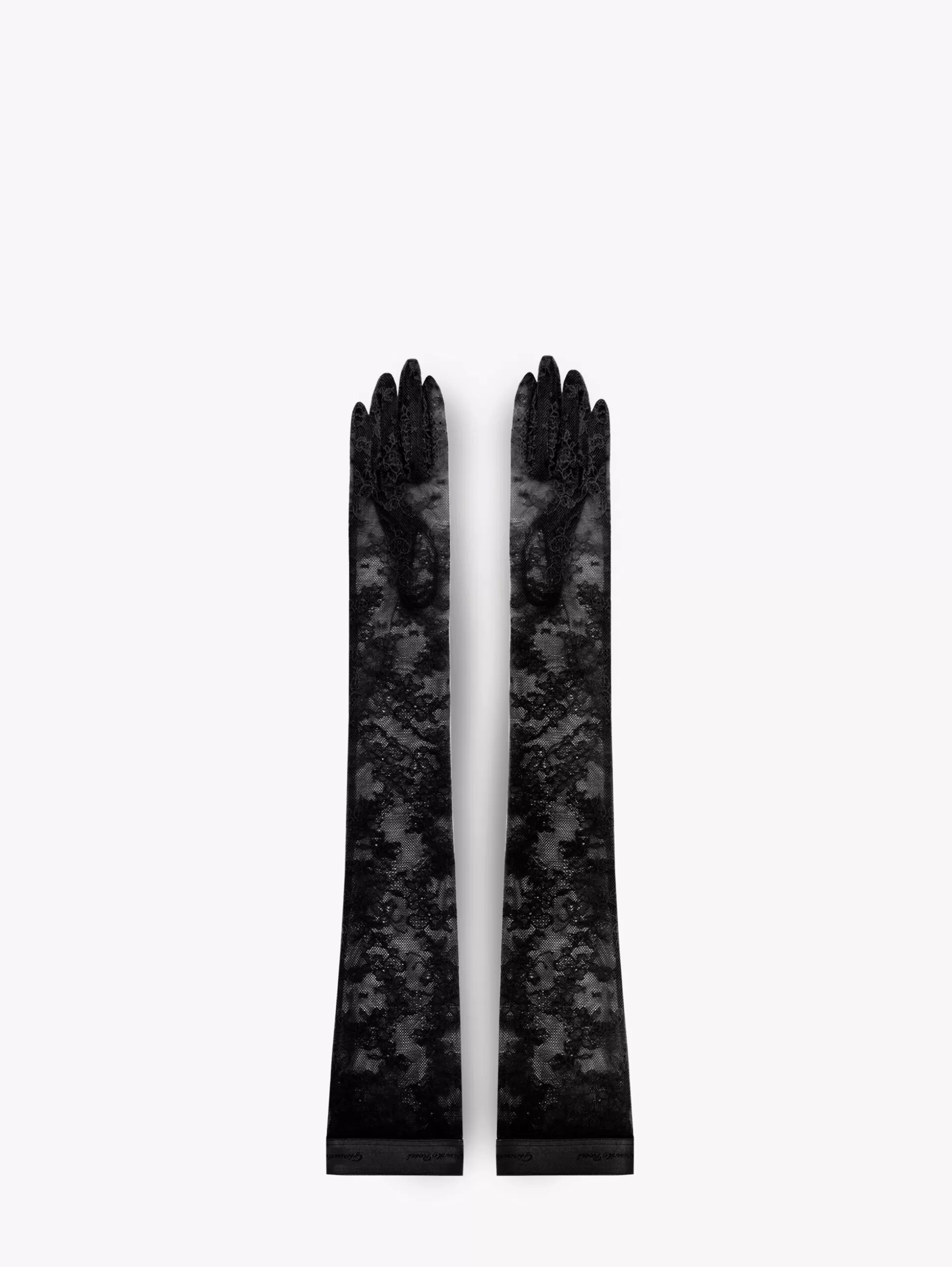 Gianvito Rossi Accessories-LACE GLOVES BLACK