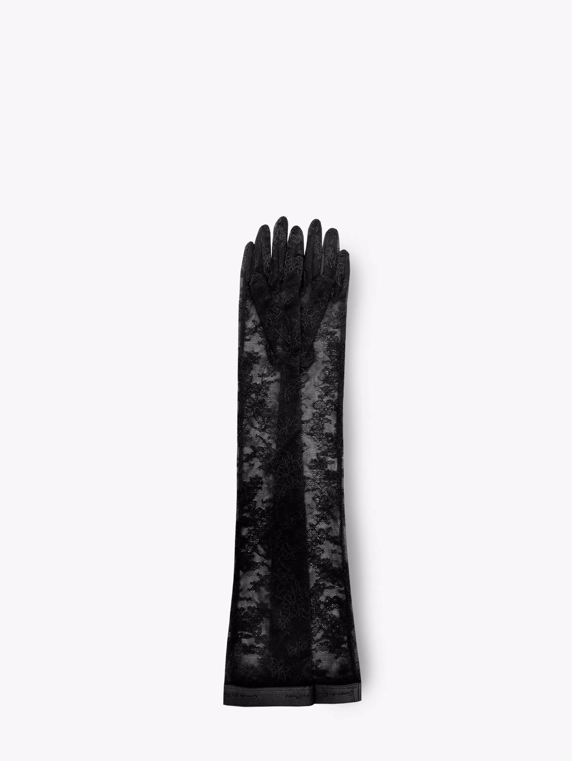 Gianvito Rossi Accessories-LACE GLOVES BLACK