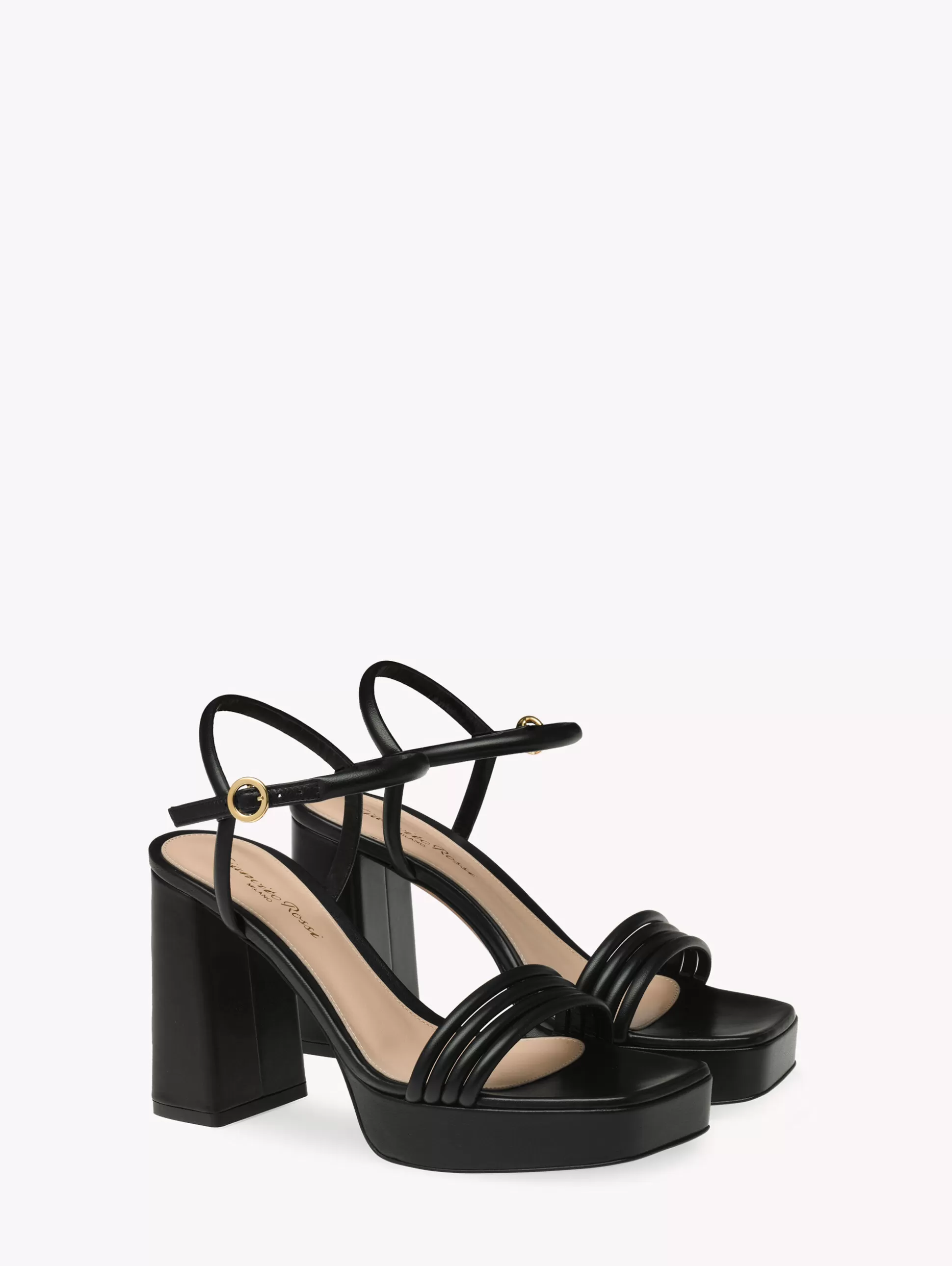 Gianvito Rossi Sandals-LENA BLACK LEATHER