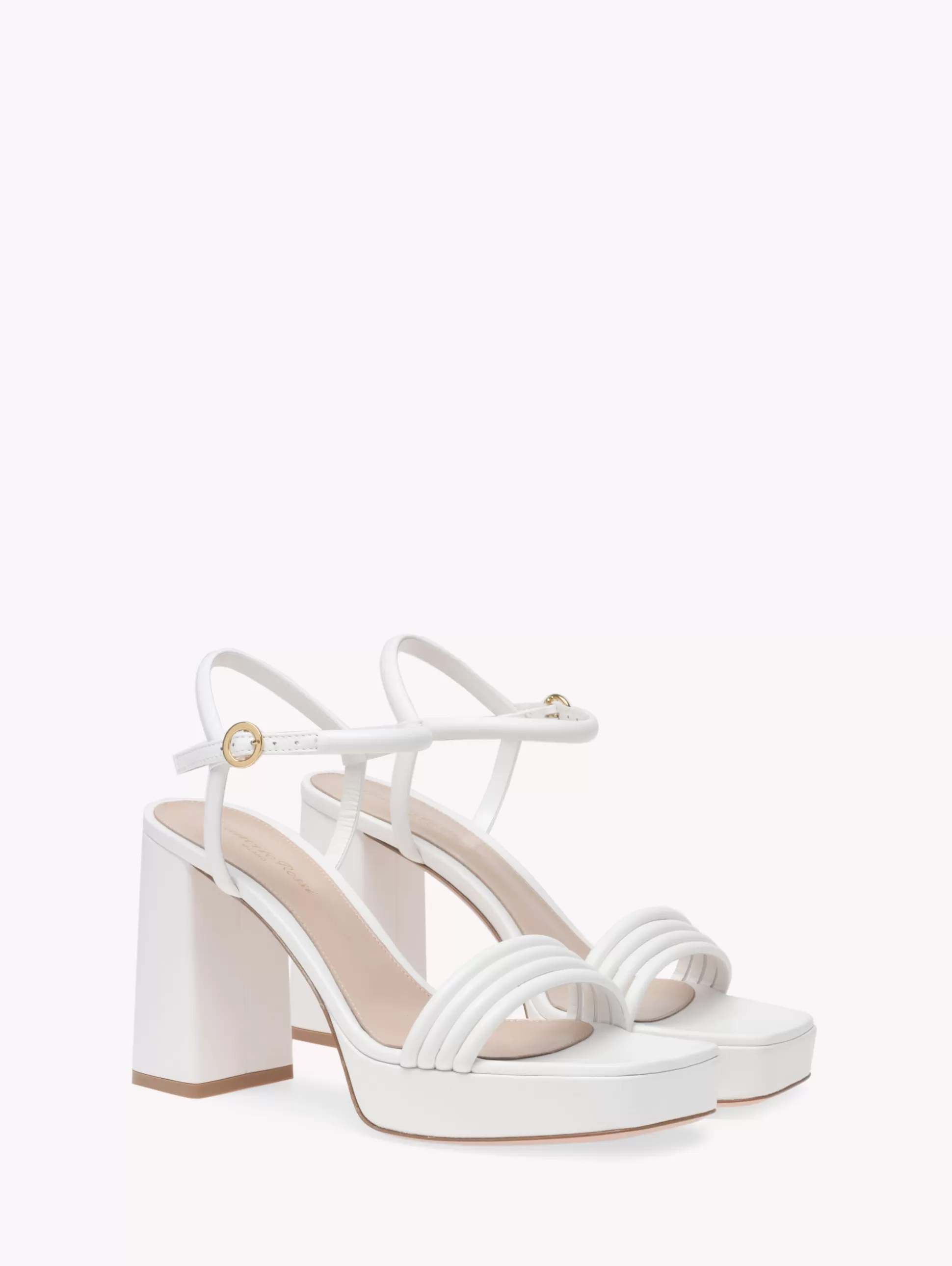 Gianvito Rossi Sandals-LENA WHITE LEATHER