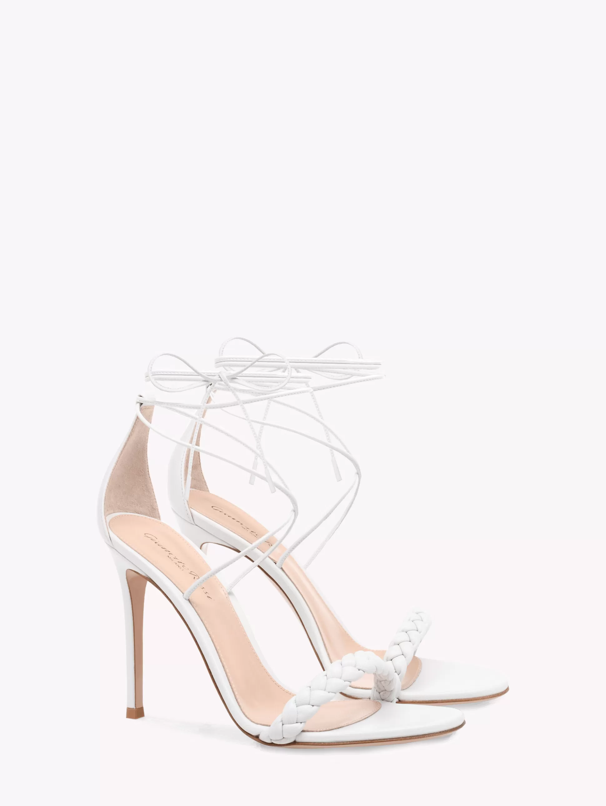 Gianvito Rossi Sandals-LEOMI WHITE LEATHER