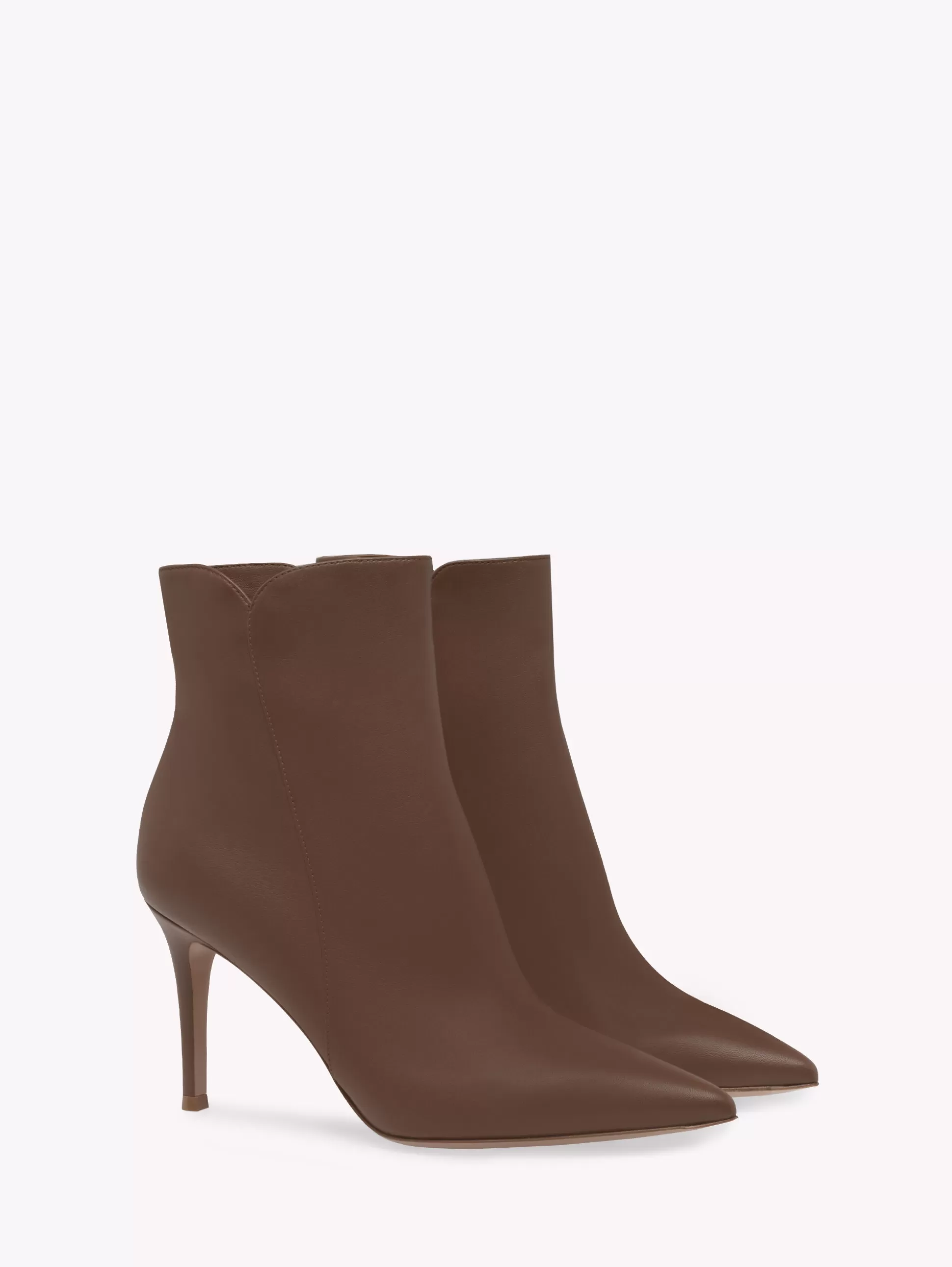 Gianvito Rossi Booties-LEVY 85 BROWN