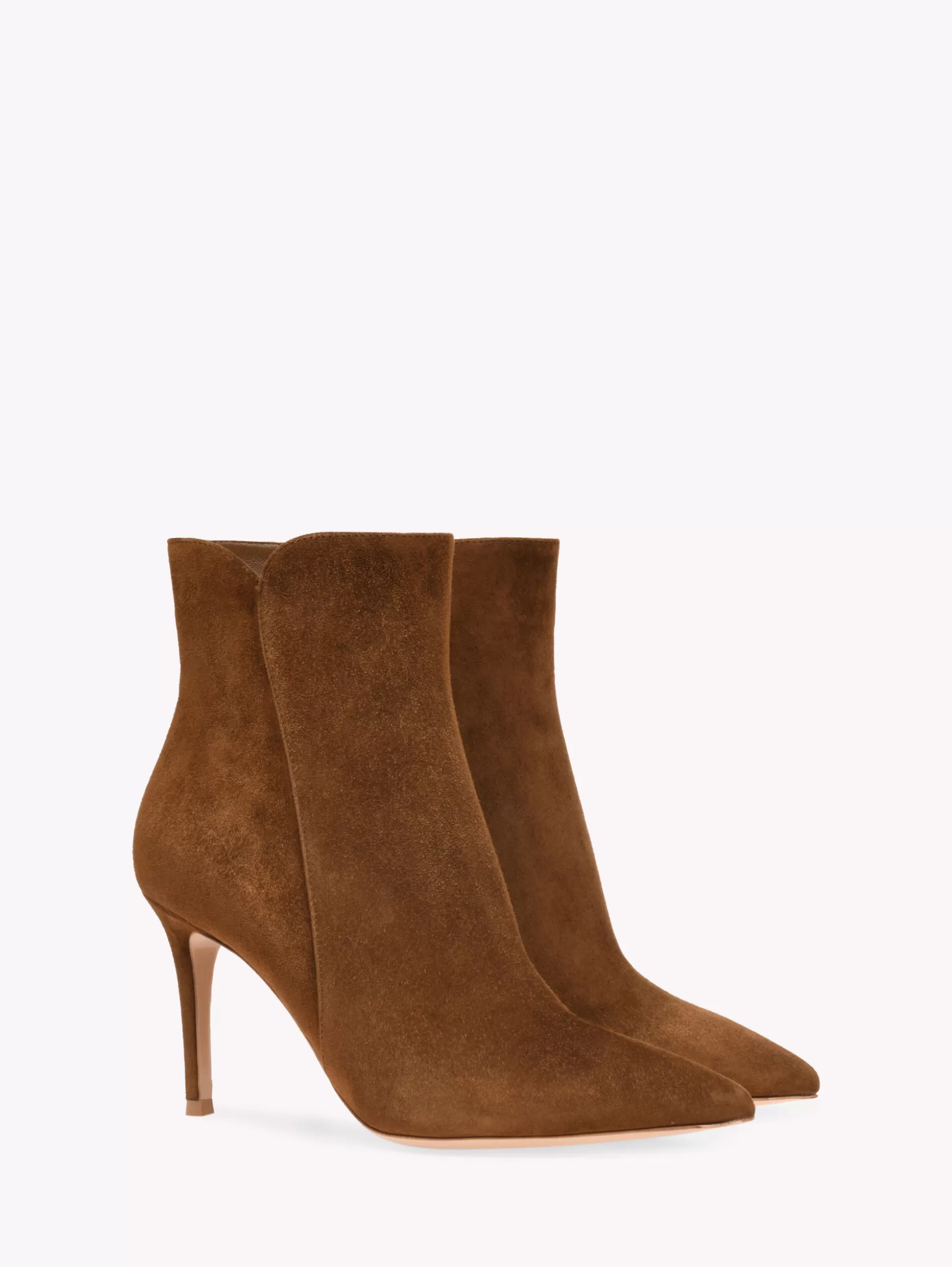 Gianvito Rossi Booties-LEVY 85 BROWN