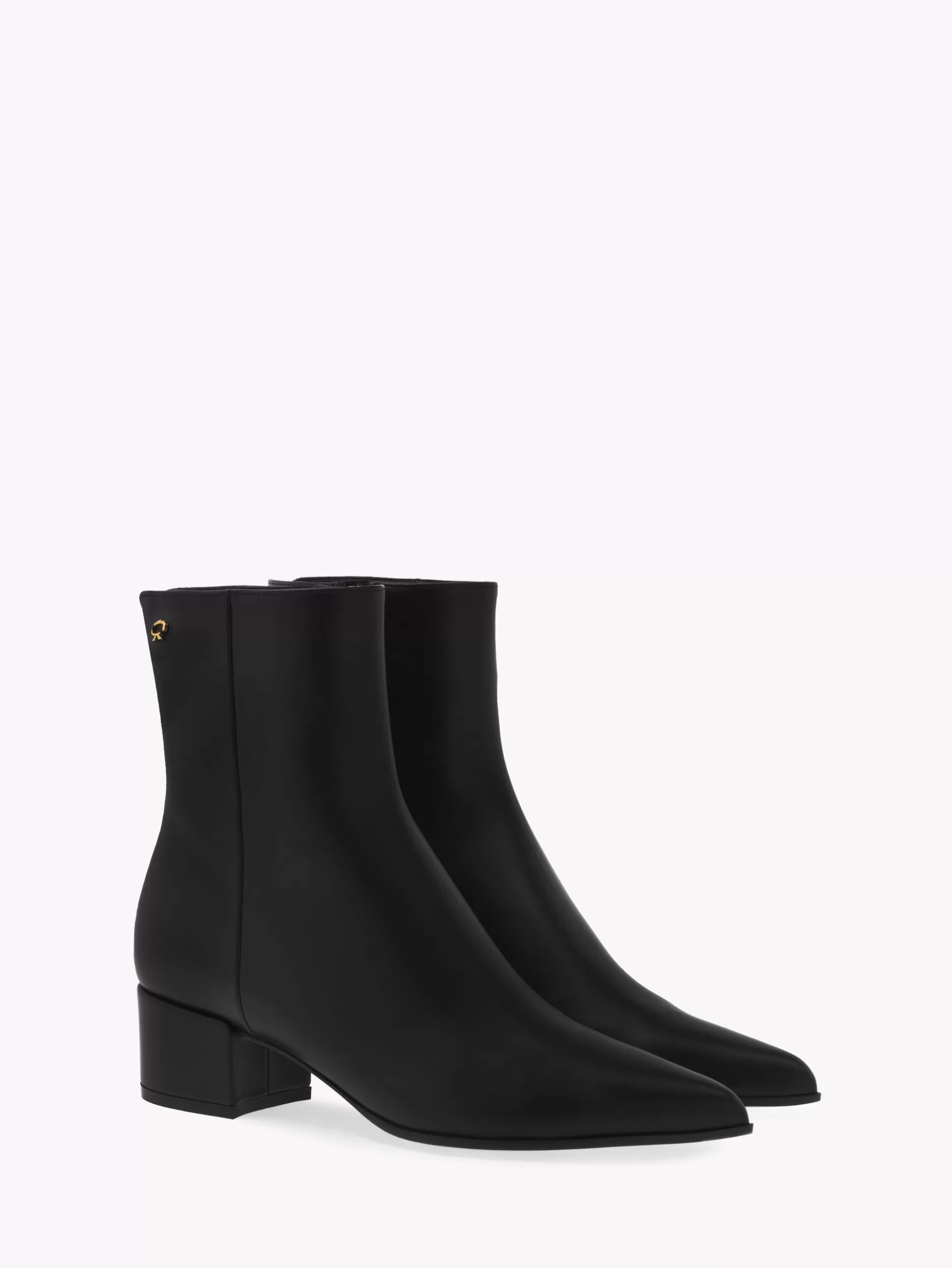 Gianvito Rossi Booties-LYELL 45 BLACK LEATHER