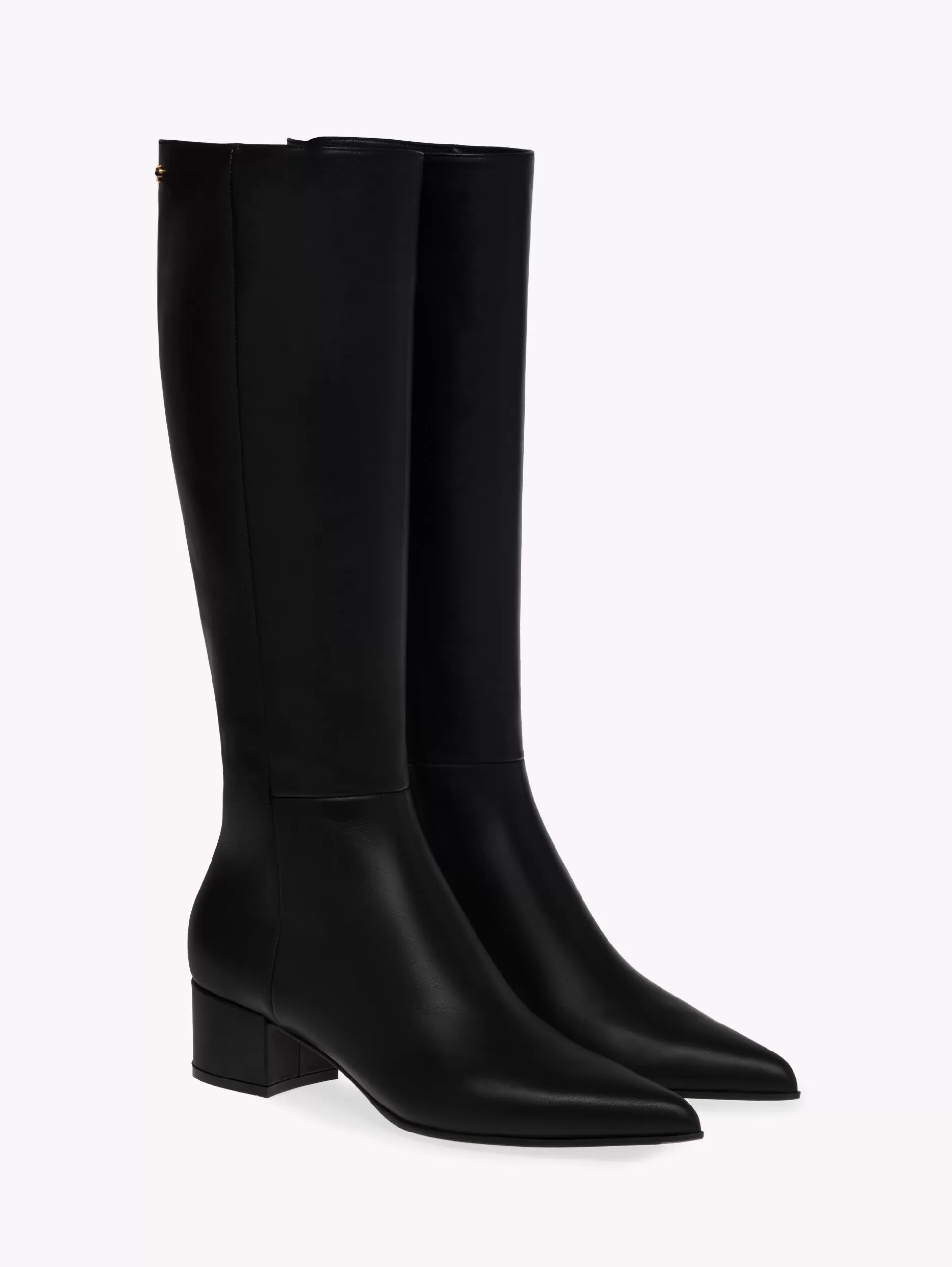 Gianvito Rossi Booties-LYELL BOOT 45 BLACK LEATHER