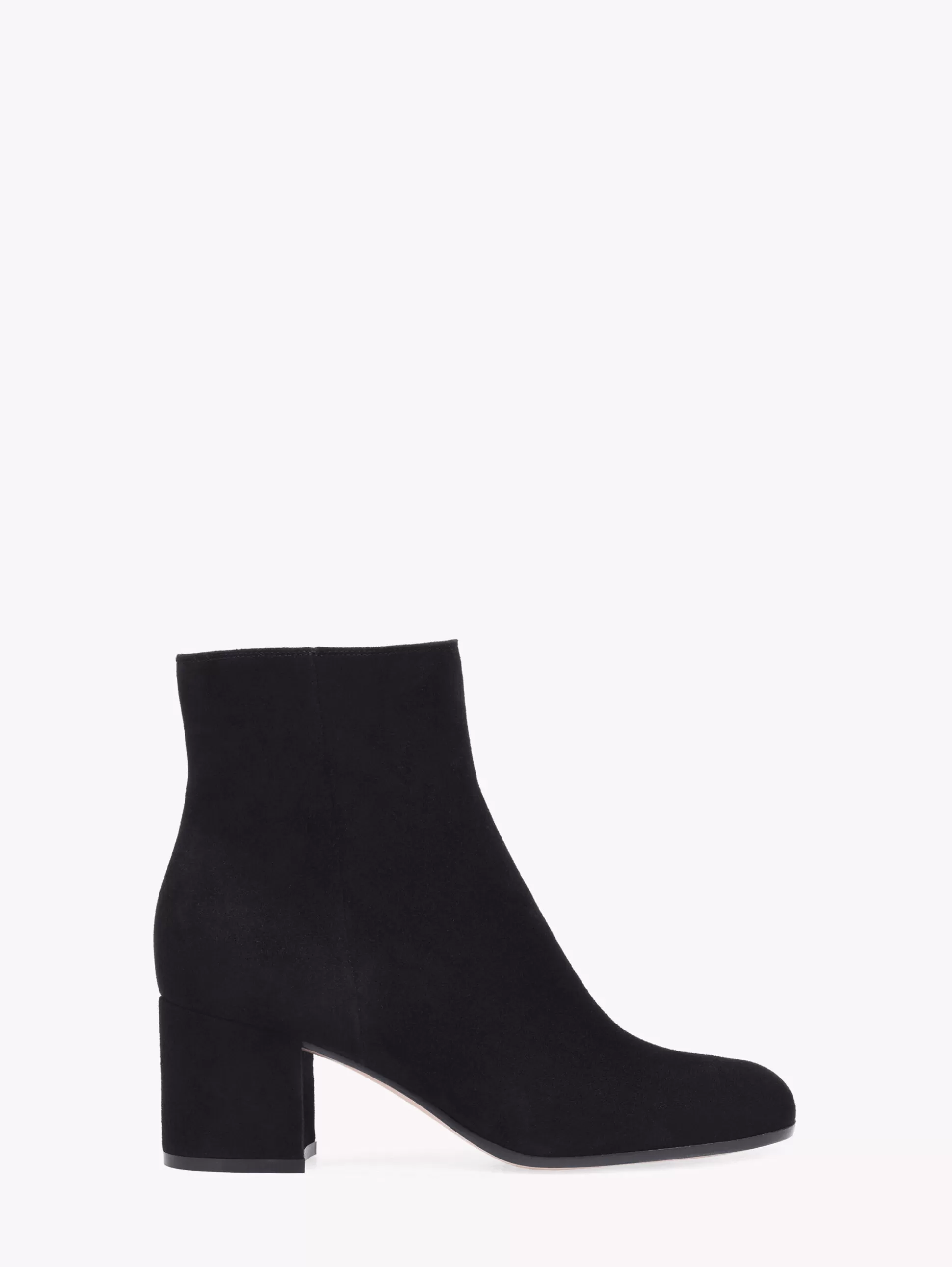 Gianvito Rossi Booties-MARGAUX MID BOOTIE BLACK SUEDE