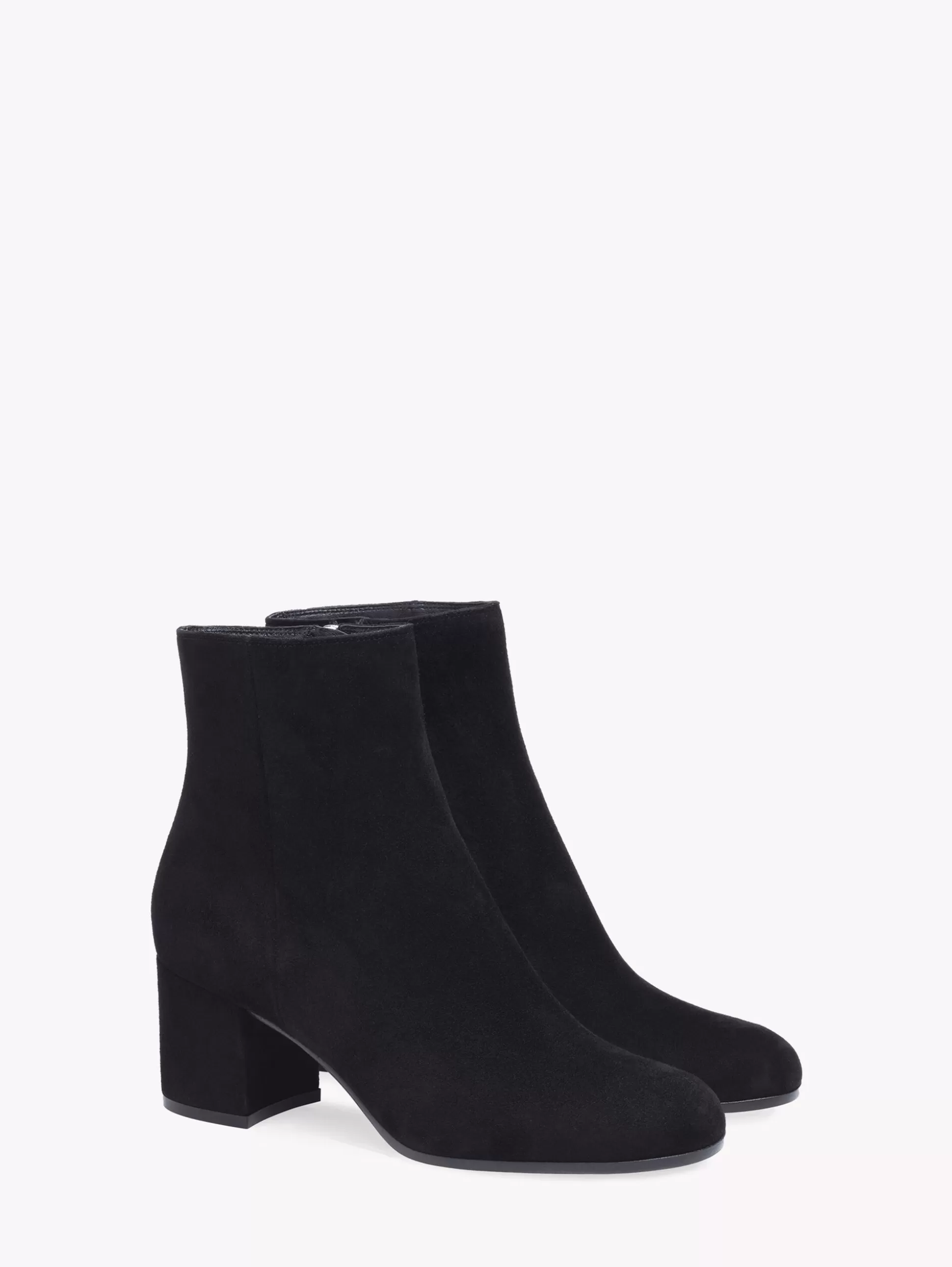 Gianvito Rossi Booties-MARGAUX MID BOOTIE BLACK SUEDE