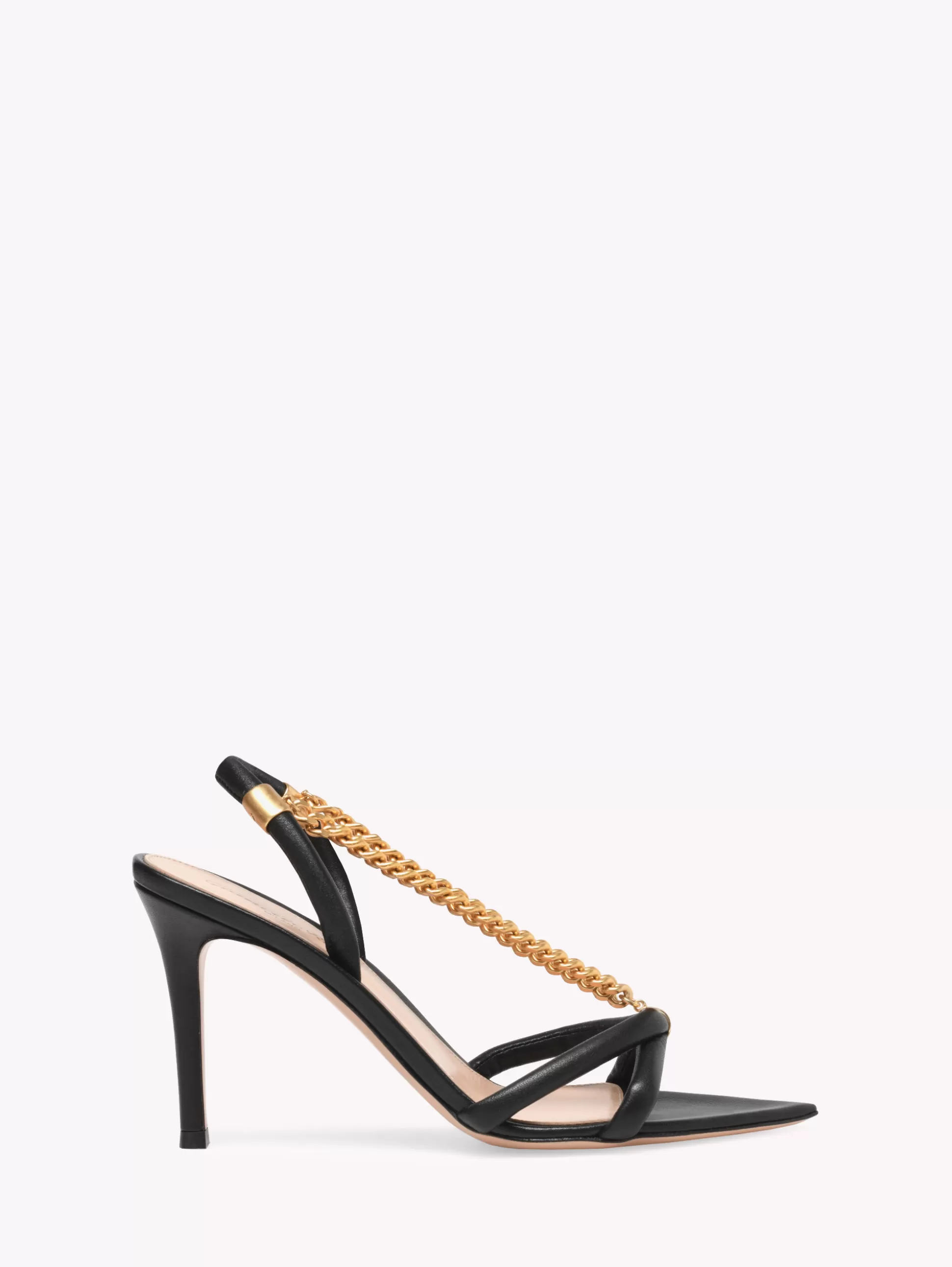 Gianvito Rossi Sandals-MINERVA BLACK LEATHER