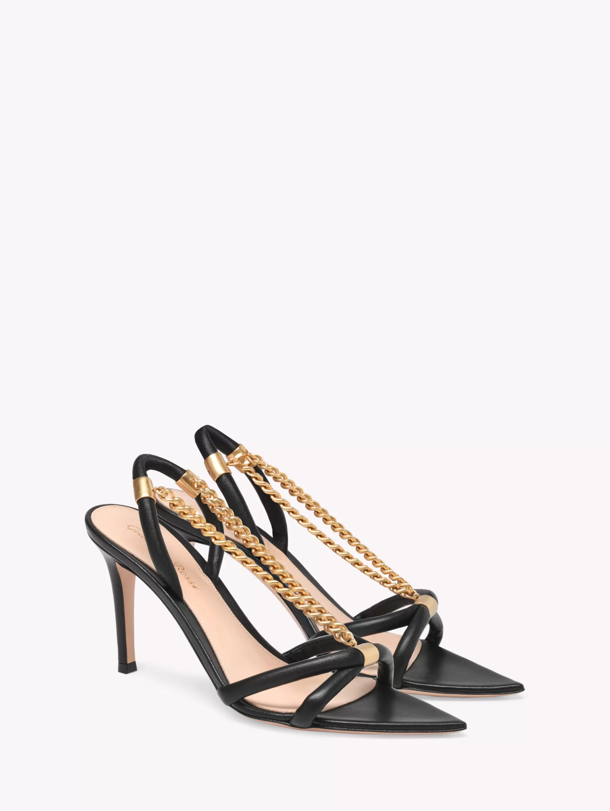 Gianvito Rossi Sandals-MINERVA BLACK LEATHER