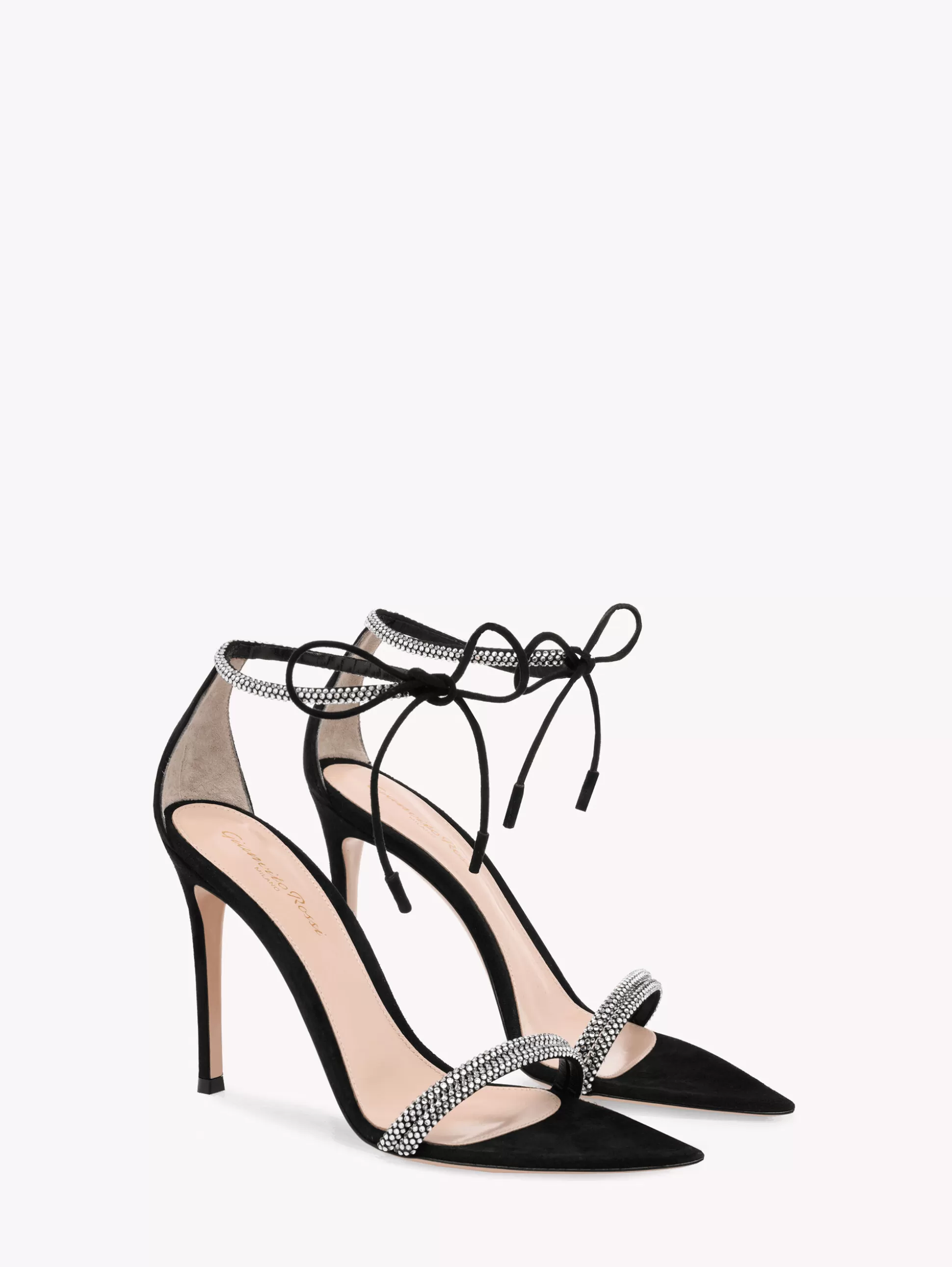 Gianvito Rossi Sandals | Signatures-MONTECARLO BLACK SUEDE