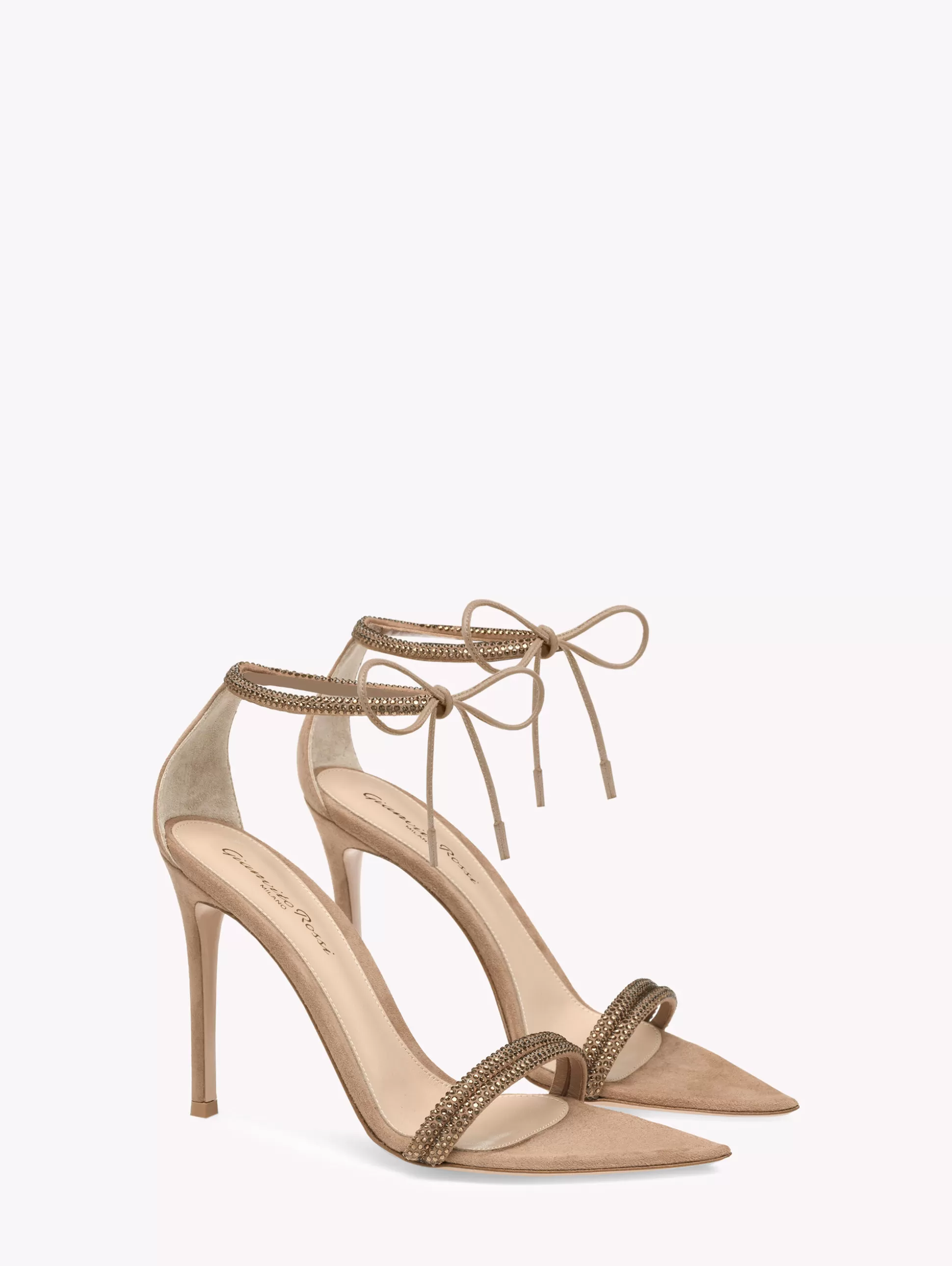 Gianvito Rossi Sandals | Signatures-MONTECARLO PRALINE PINK SUEDE