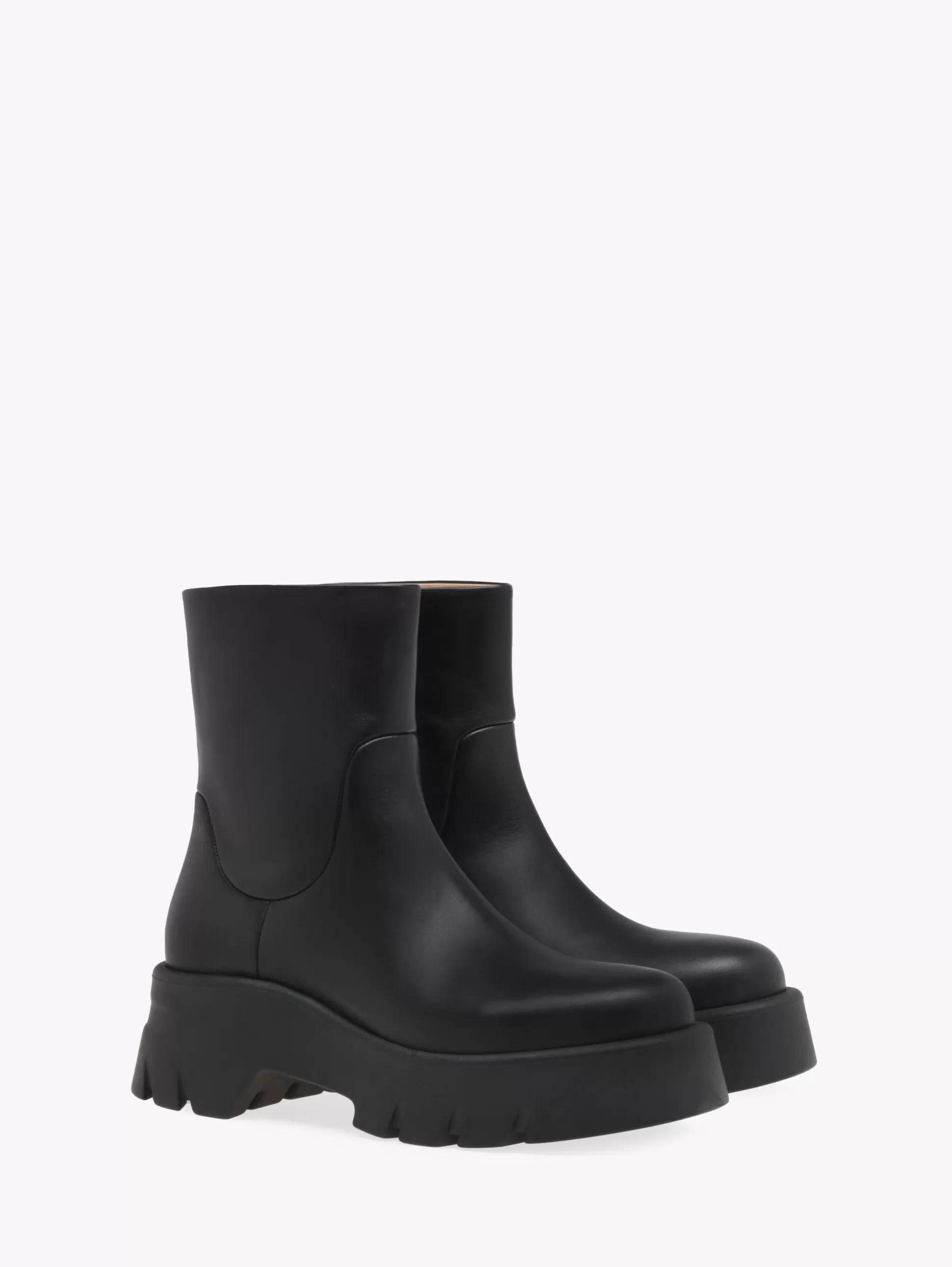 Gianvito Rossi Booties-MONTEY BLACK LEATHER