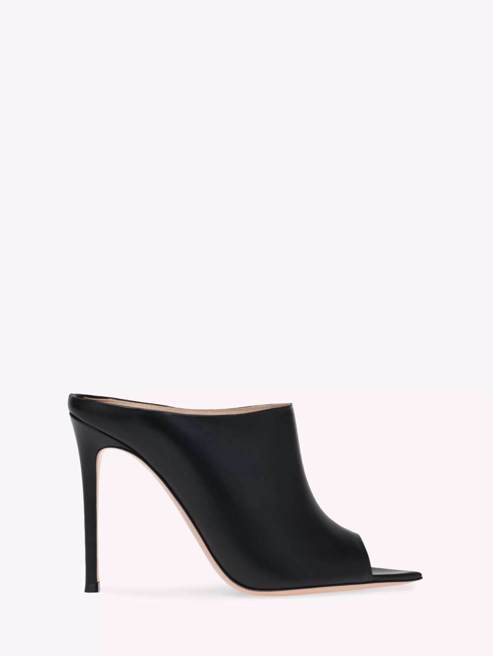 Gianvito Rossi Mules-NOVA BLACK LEATHER